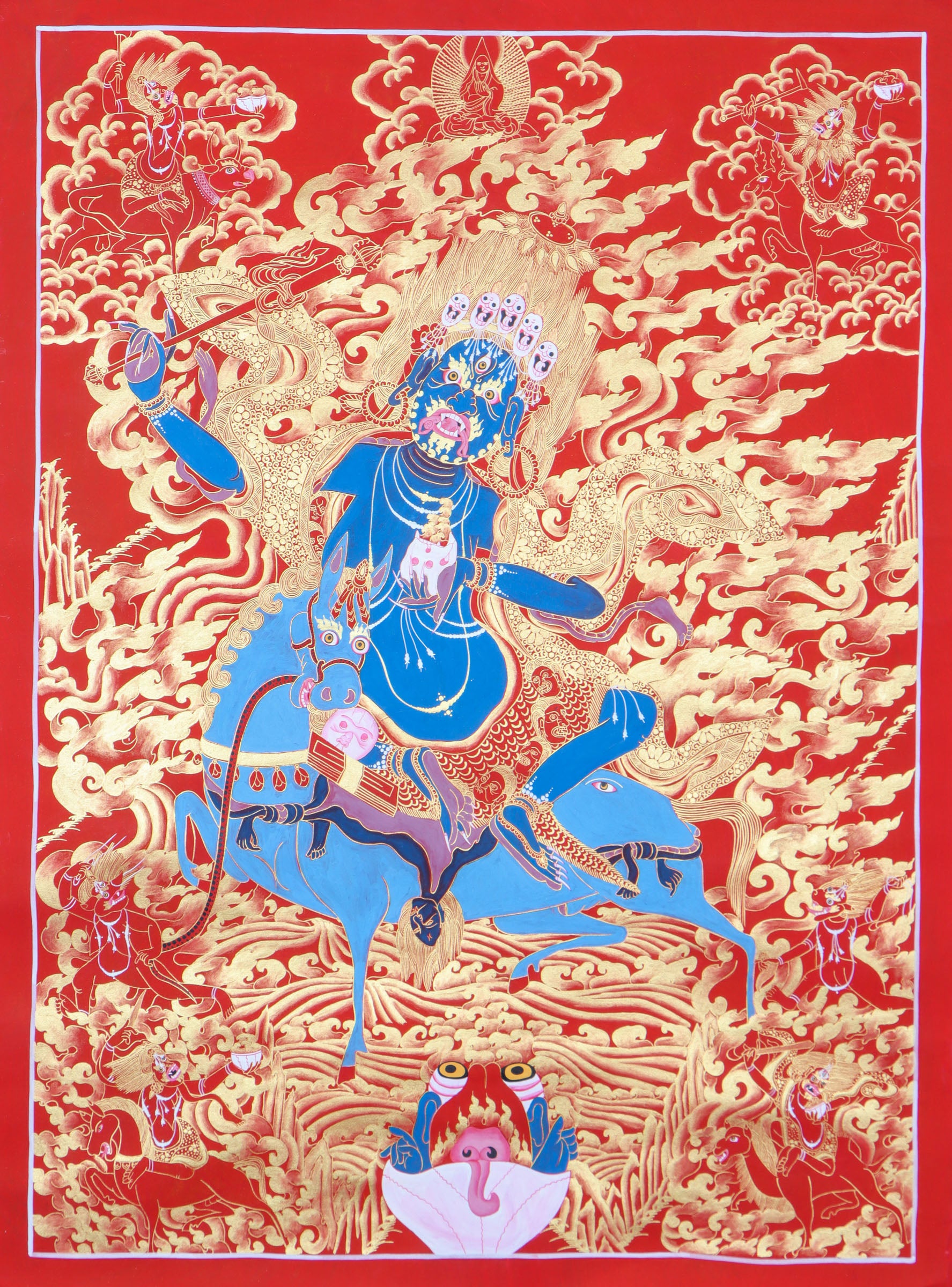 Palden Lhamo Thangka for protection.