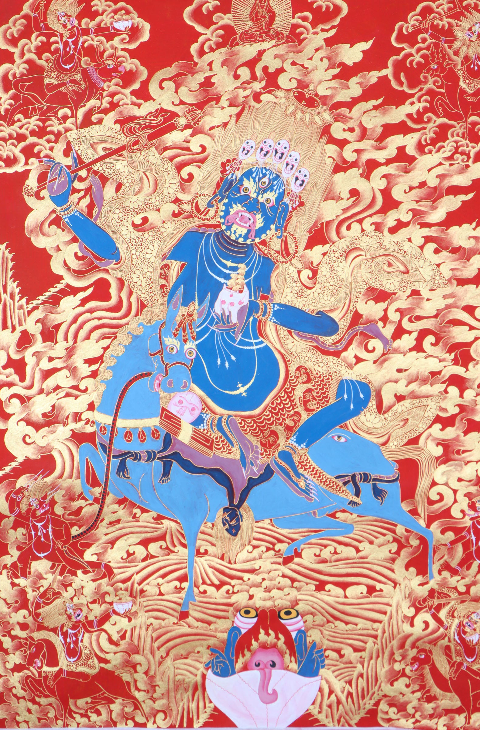 Palden Lhamo Thangka for protection.