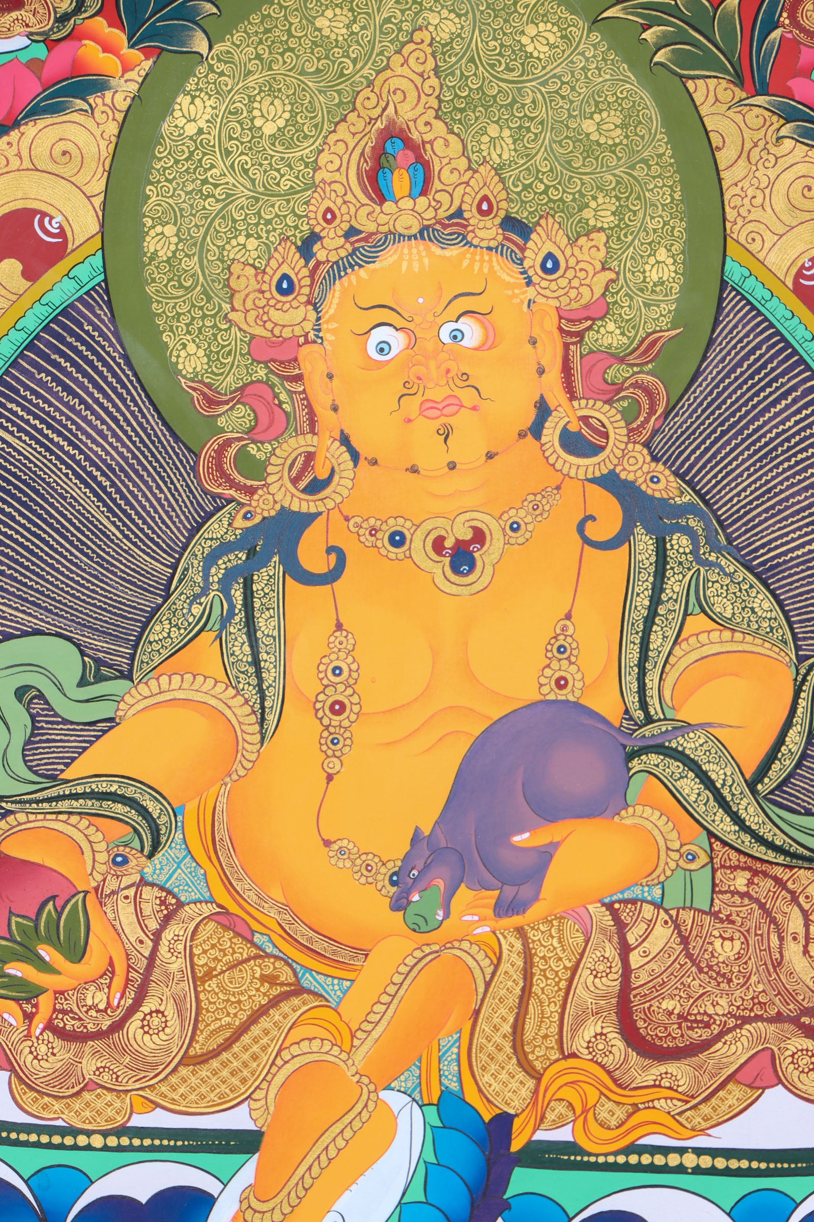 Pancha Kuber Thangka for wealth and abundance.