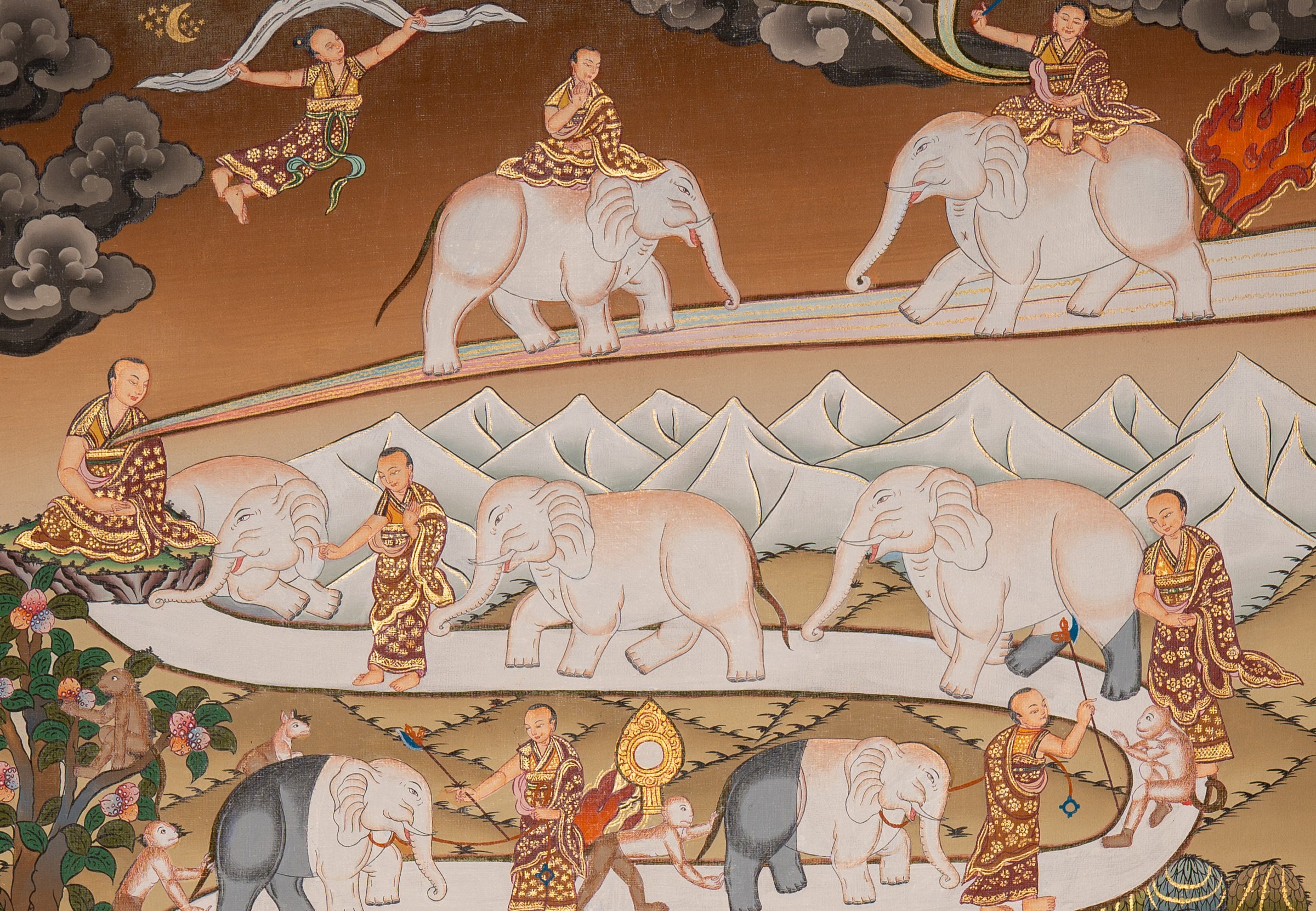 Path to Enlightenment Thangka - Tibetan Painting