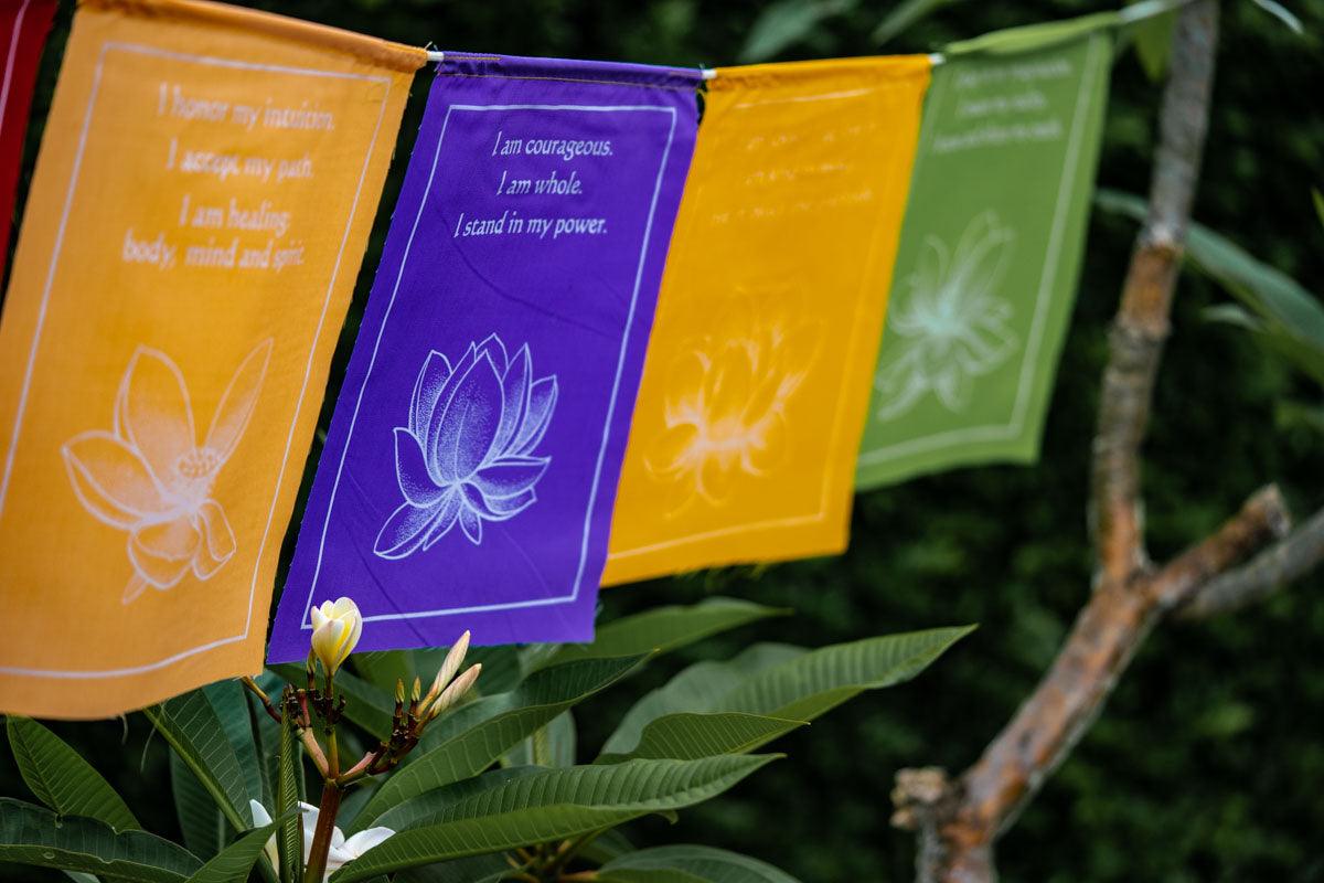 Wall Hanging Prayer Flags for Positivity.