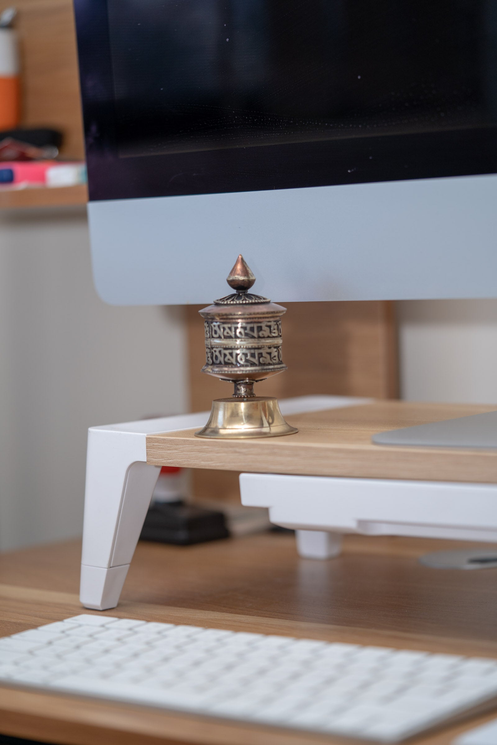 Mantras contained within the wheel are believed to purify negativities and obstacles while invoking divine blessings and protection.