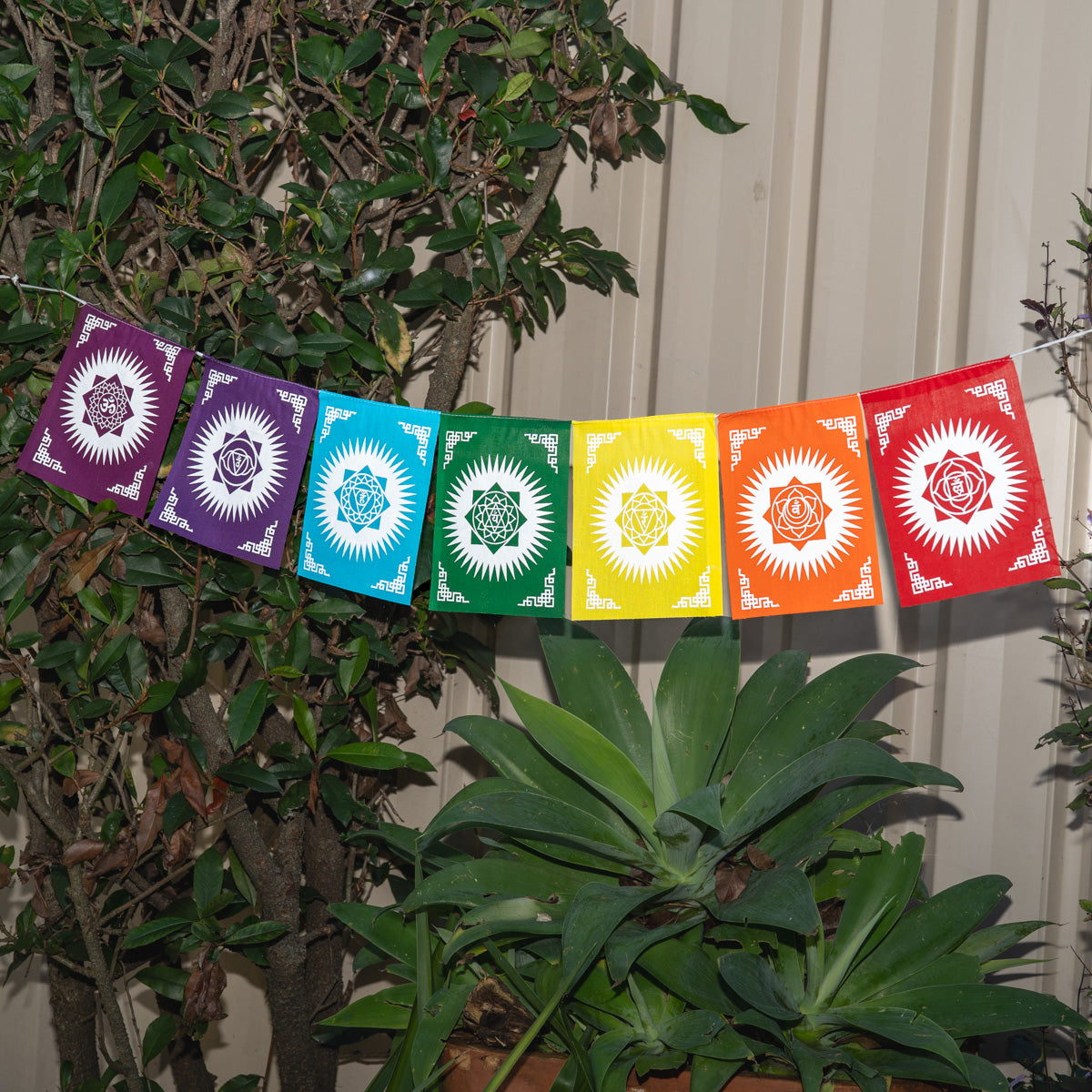7 Chakra Prayer Flag for Spiritual hanging.