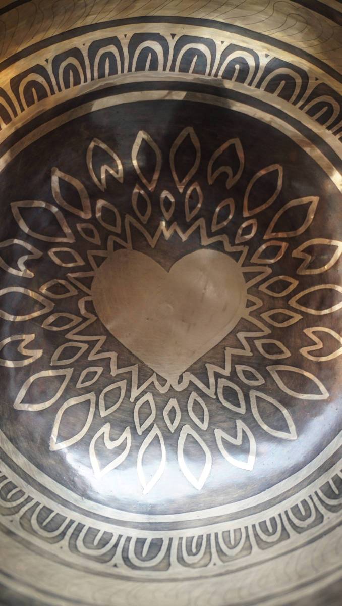 Heart Mandala Singing Bowl for meditation.