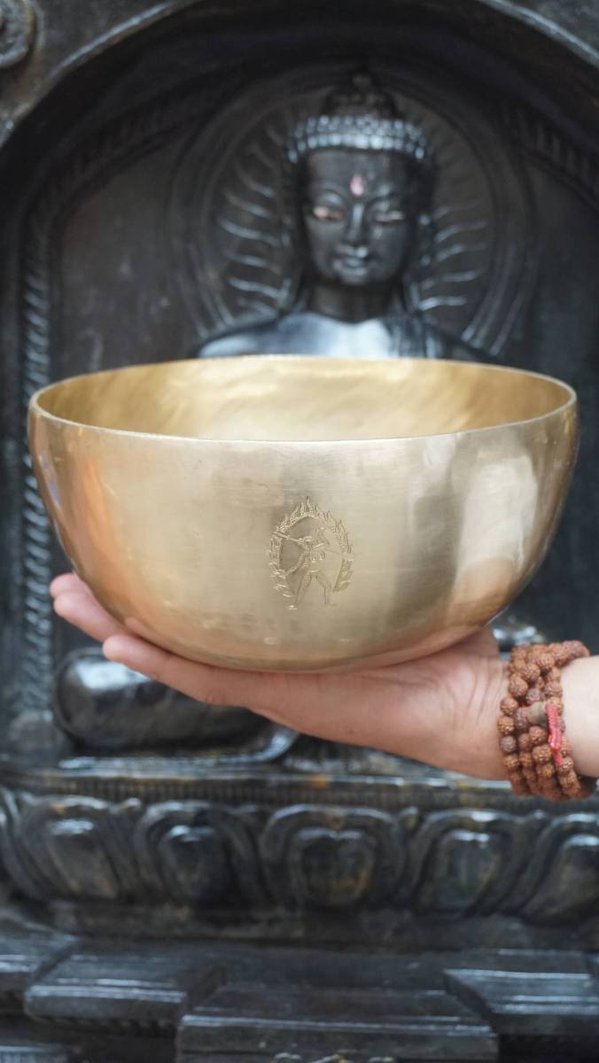 Tibetan Handcrafted Double Dorje Engraved Singing Bowl