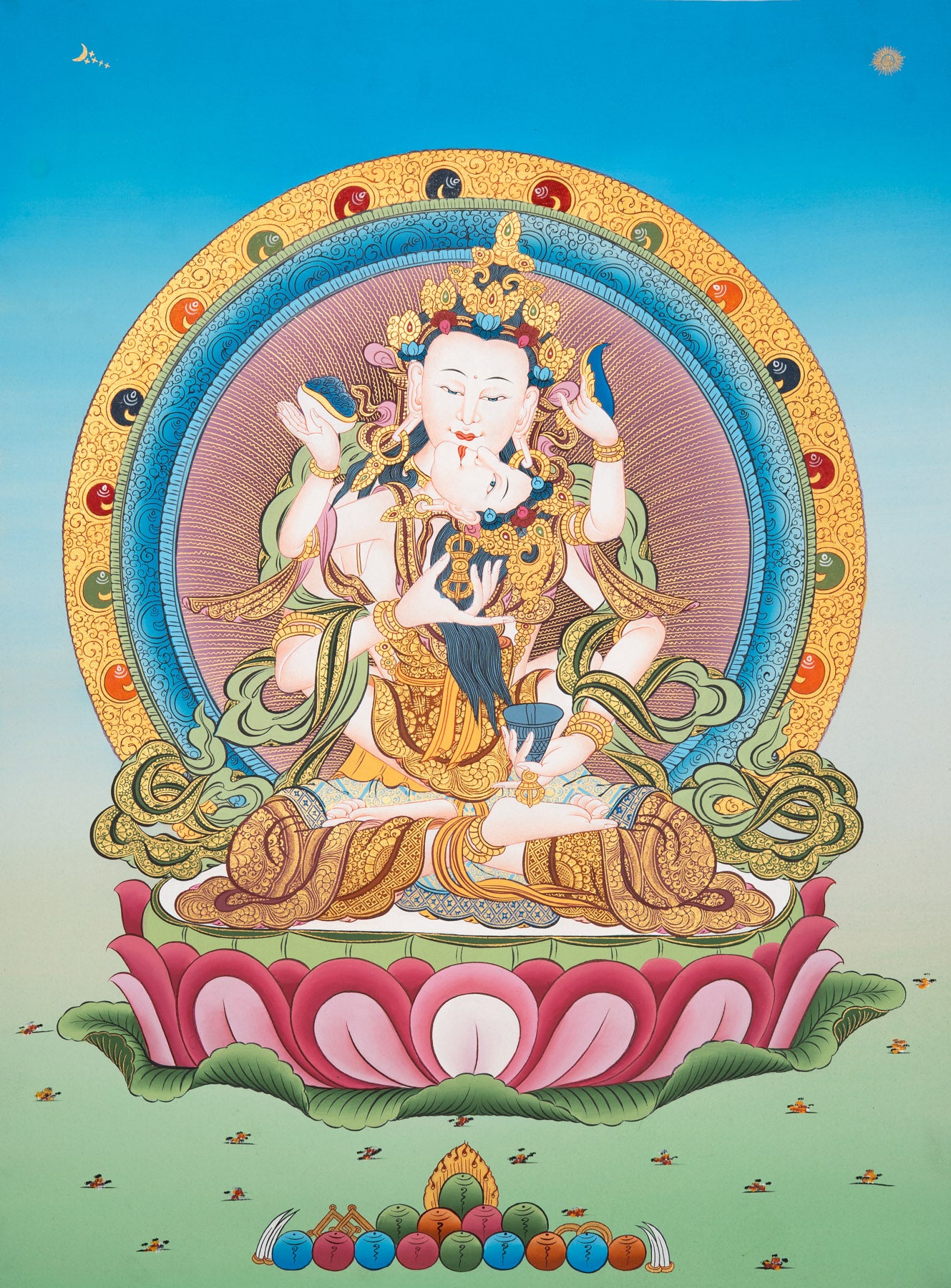 Vajrasattva Shakti Thangka Painting