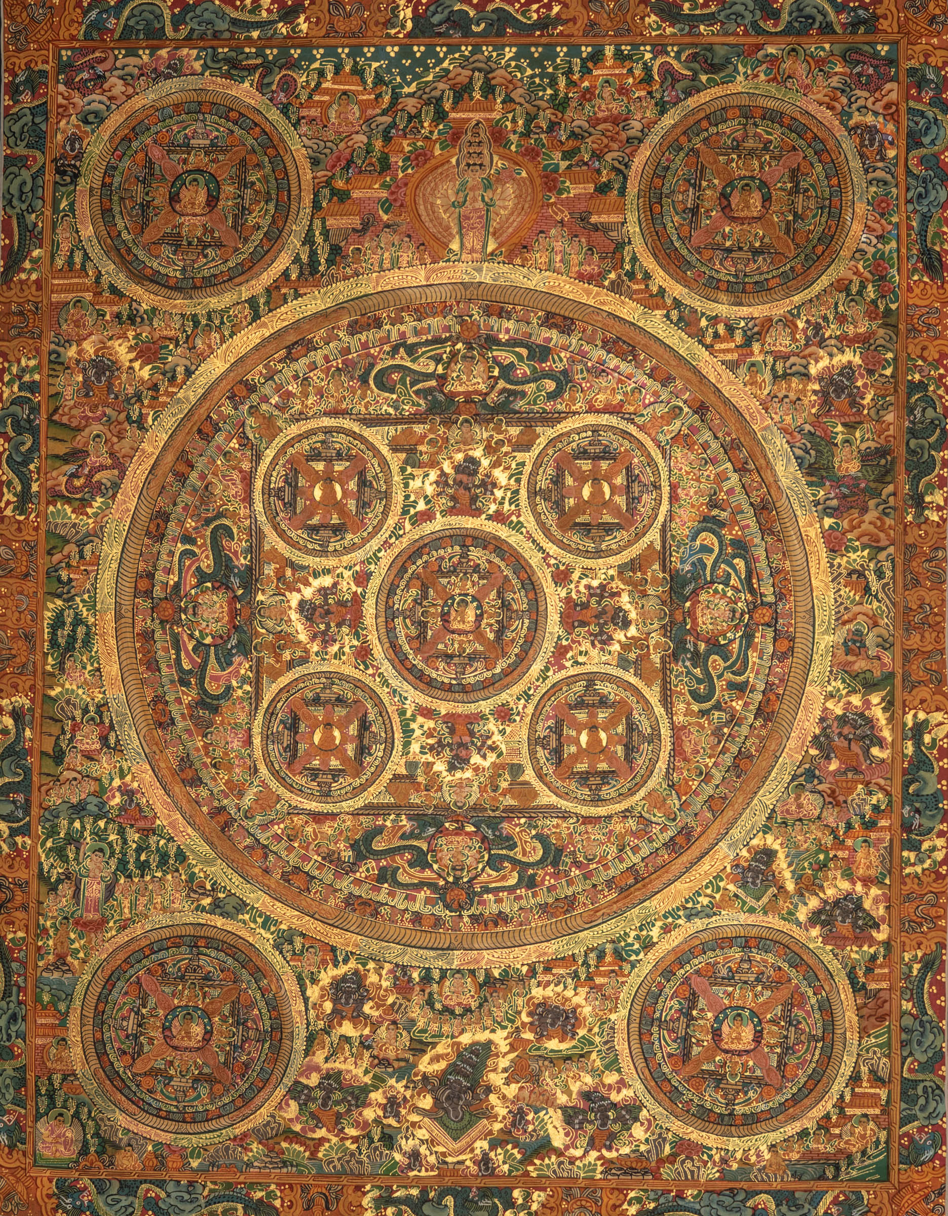 Buddha Mandala Thangka - Tibetan Painting