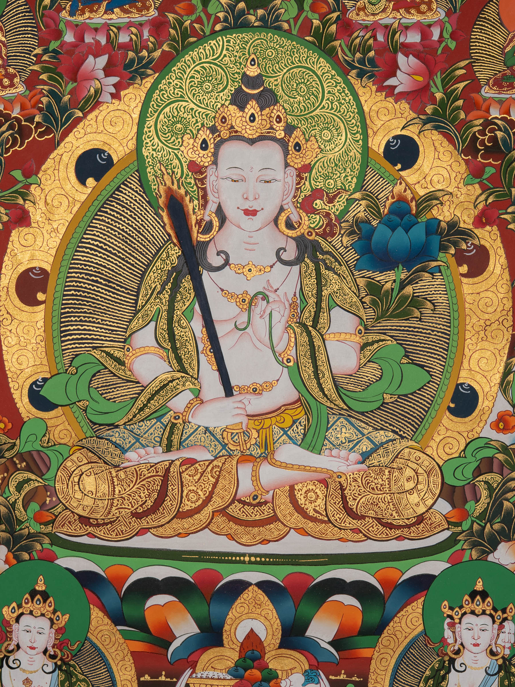 Akashagarbha Thangka –Tibetan Handpainted Art