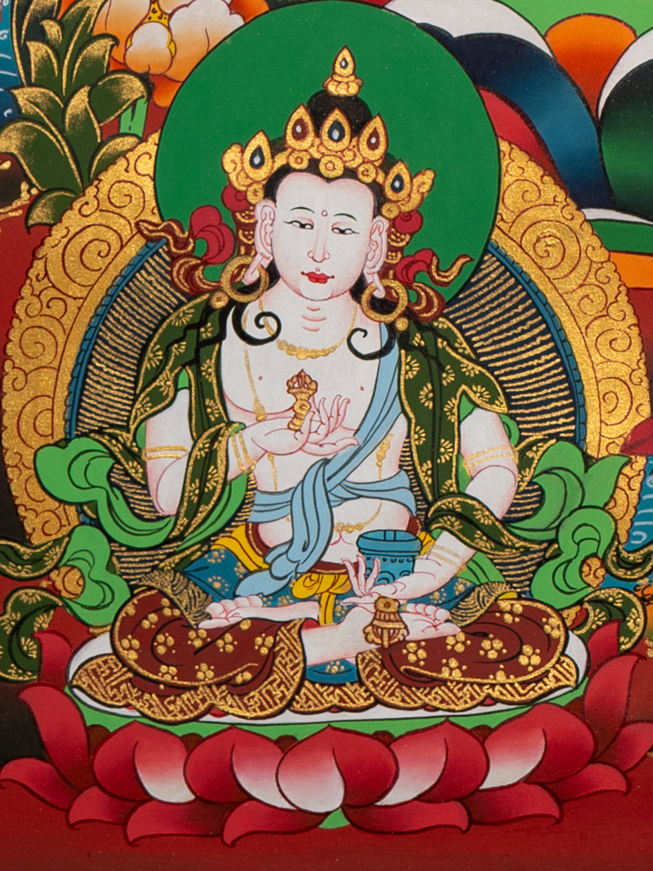 Akashagarbha Thangka –Tibetan Handpainted Art