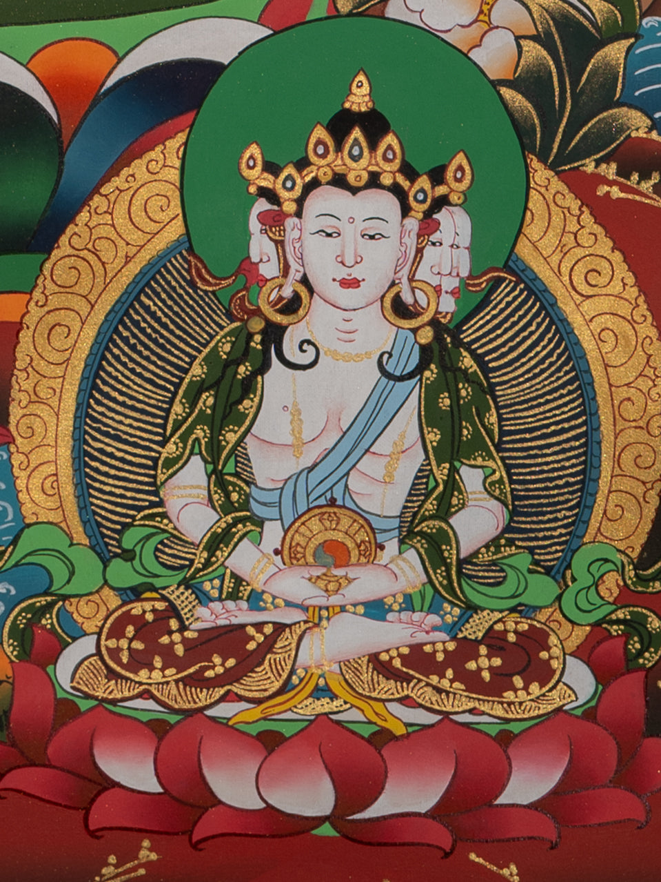 Akashagarbha Thangka –Tibetan Handpainted Art
