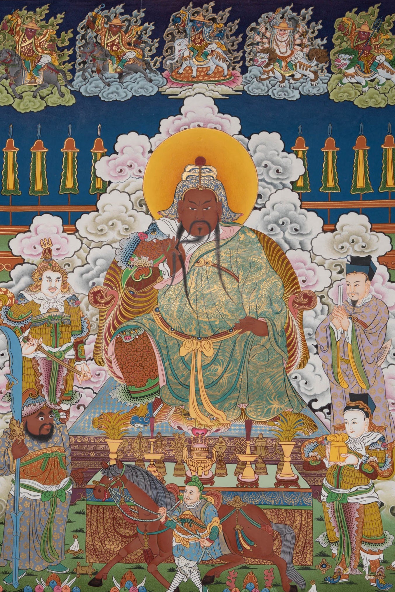 Guan Yu Thangka Painting - Handpainted Art