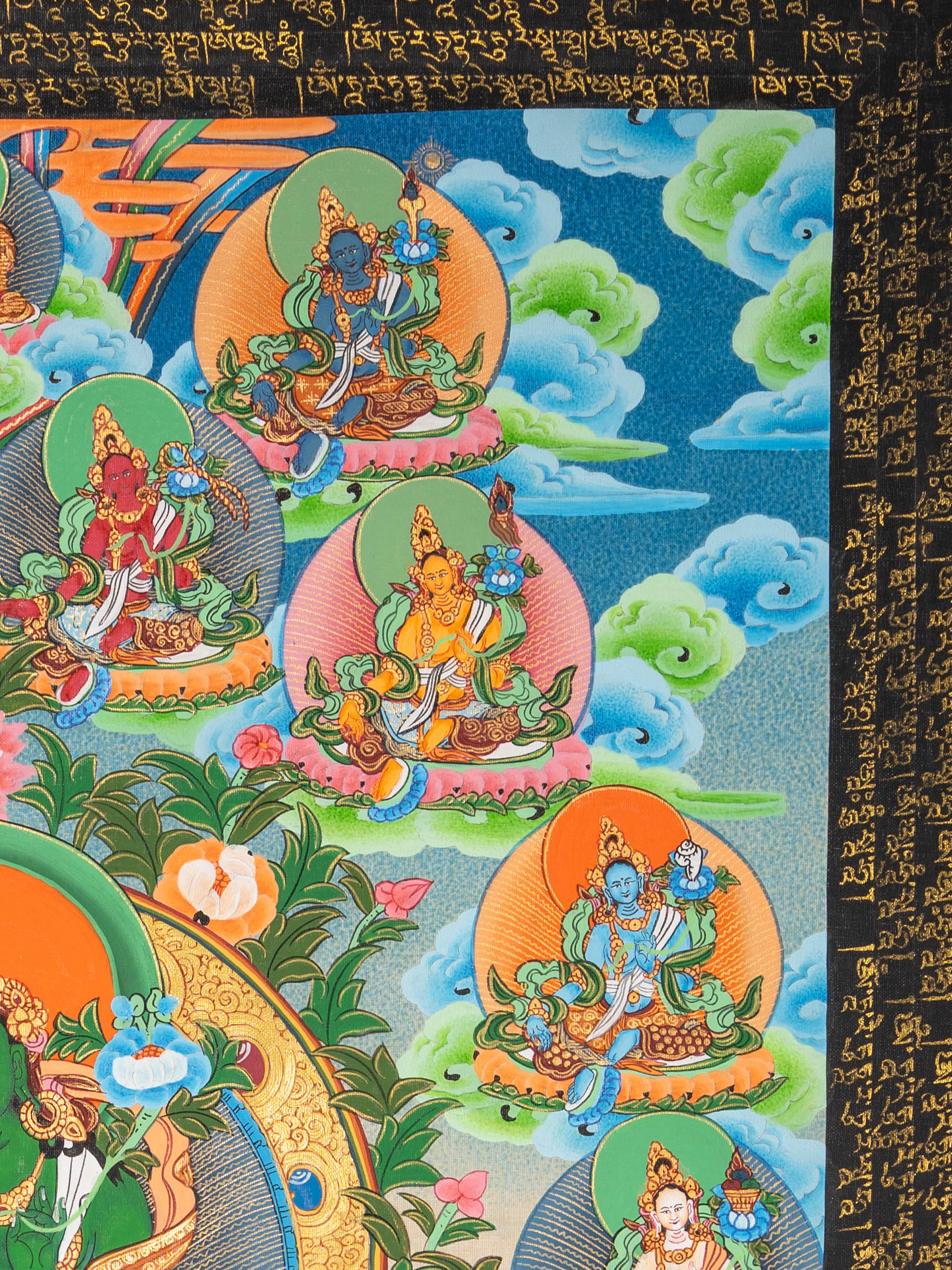 Handpainted 21 Tara Thangka - Sacred Tibetan Art