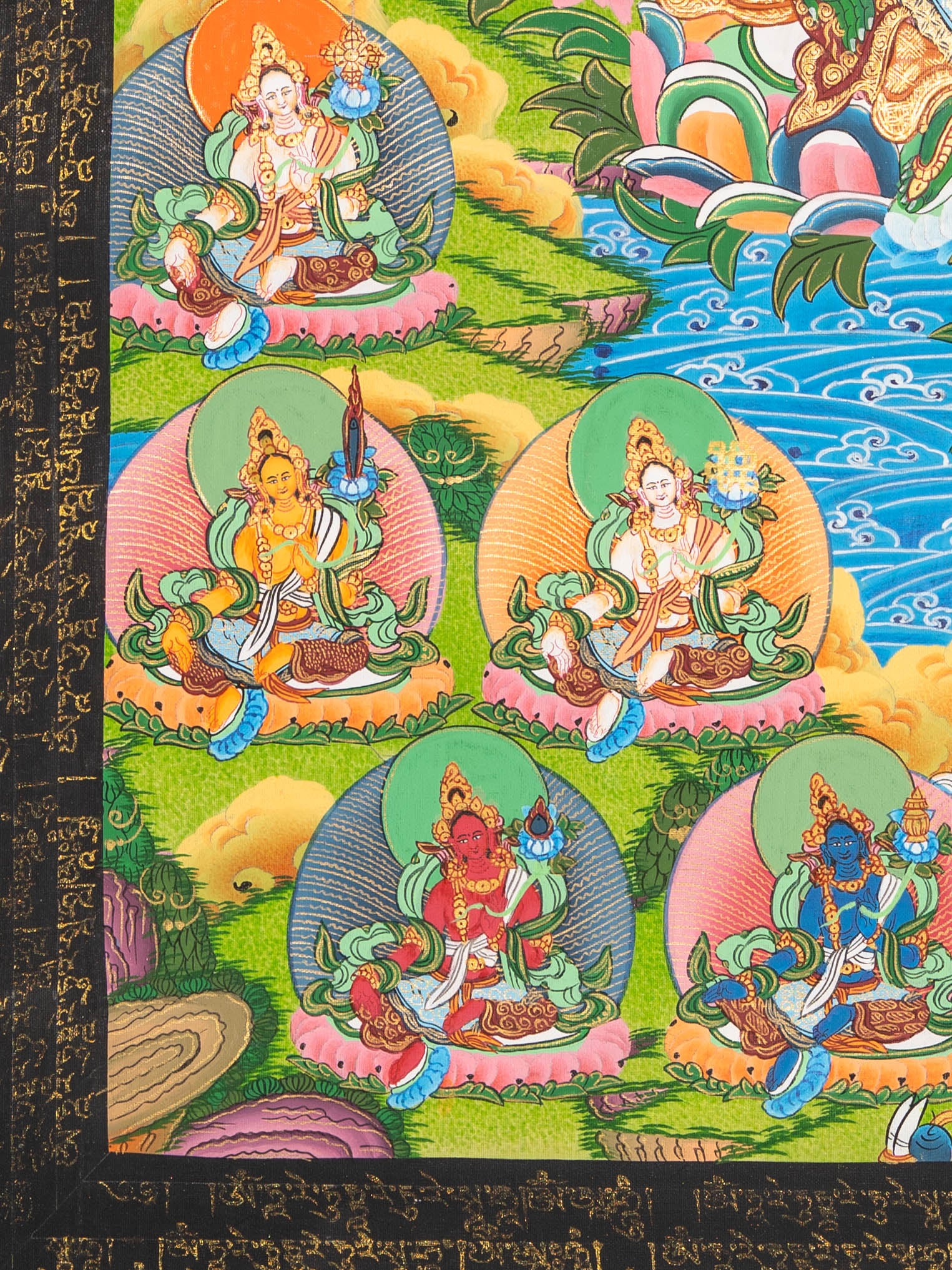 Handpainted 21 Tara Thangka - Sacred Tibetan Art