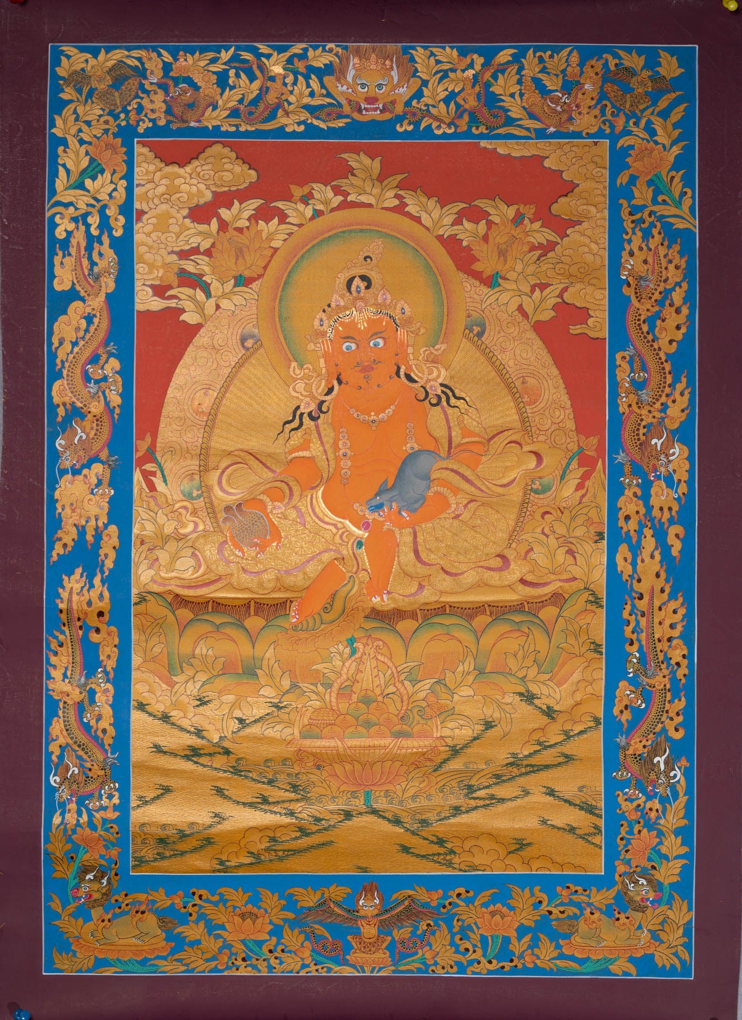 Tibetan Zambala Thangka Painting