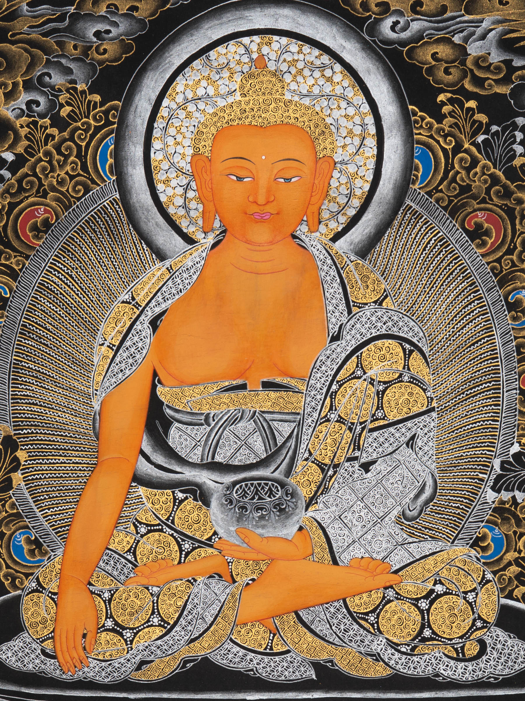 Tibetan Shakyamuni Buddha Thangka