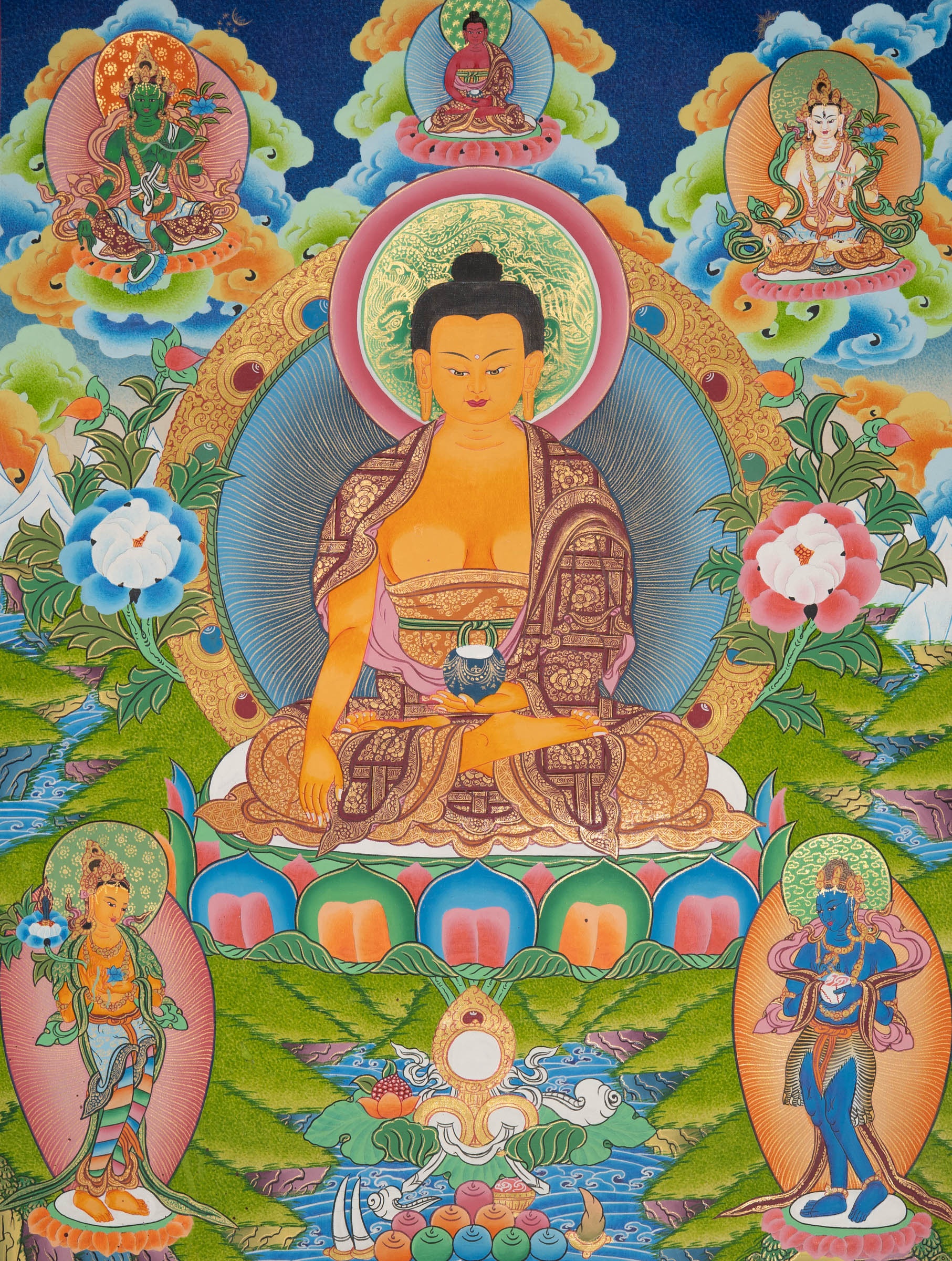 Shakyamuni Buddha Thangka – Sacred Enlightenment Art