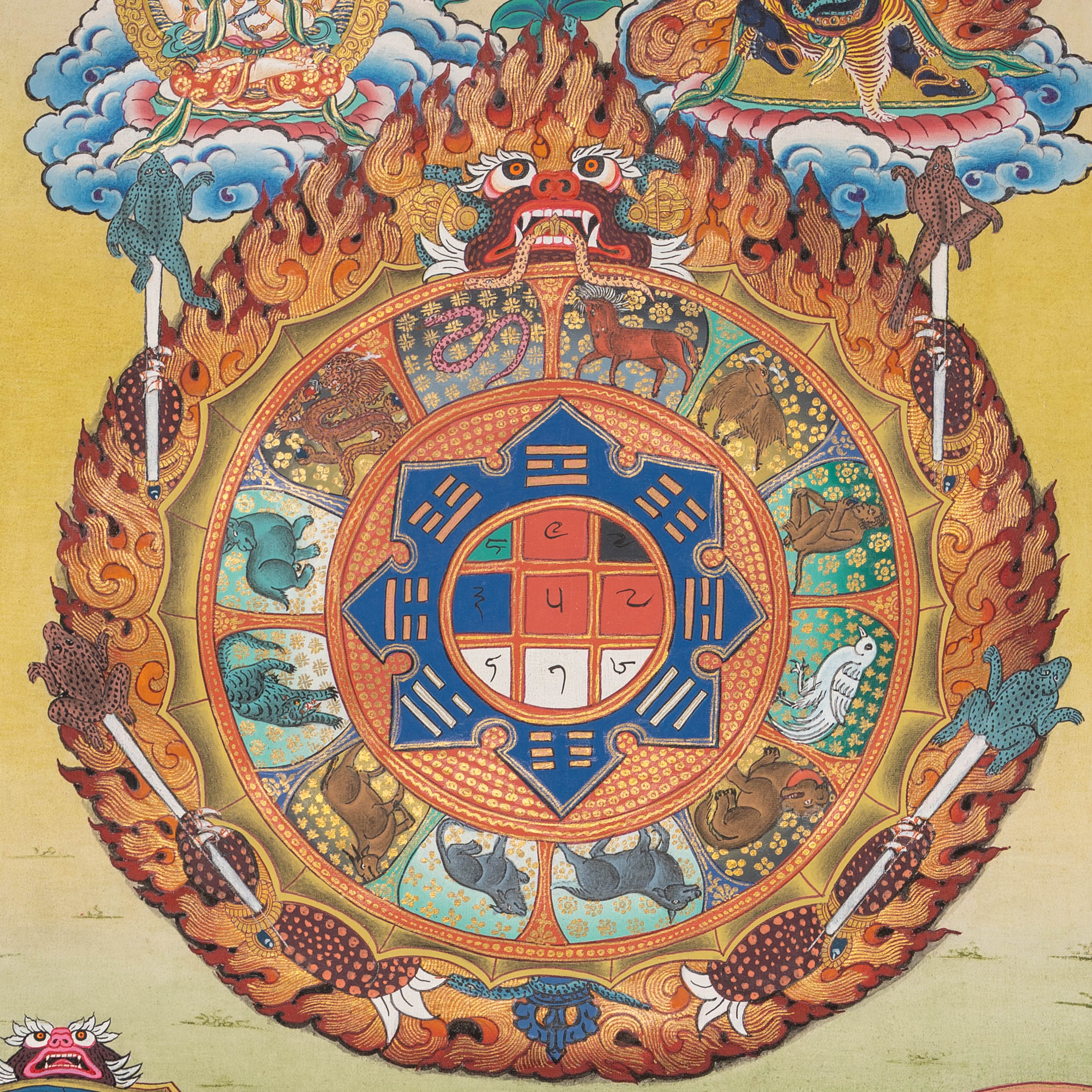 Tibetan Calendar Thangka - Handpainted Art