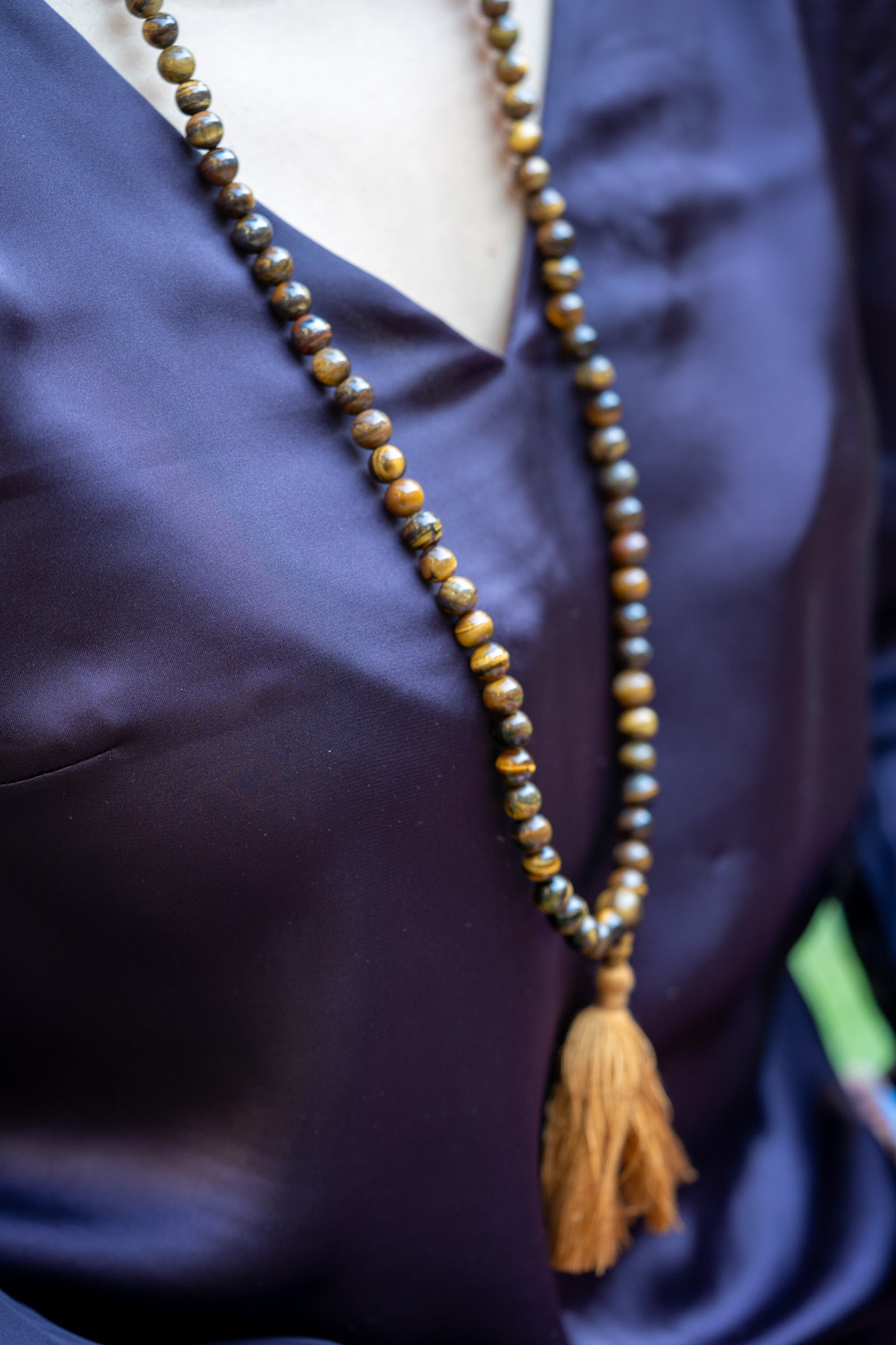 Tiger Eye mala for meditation.