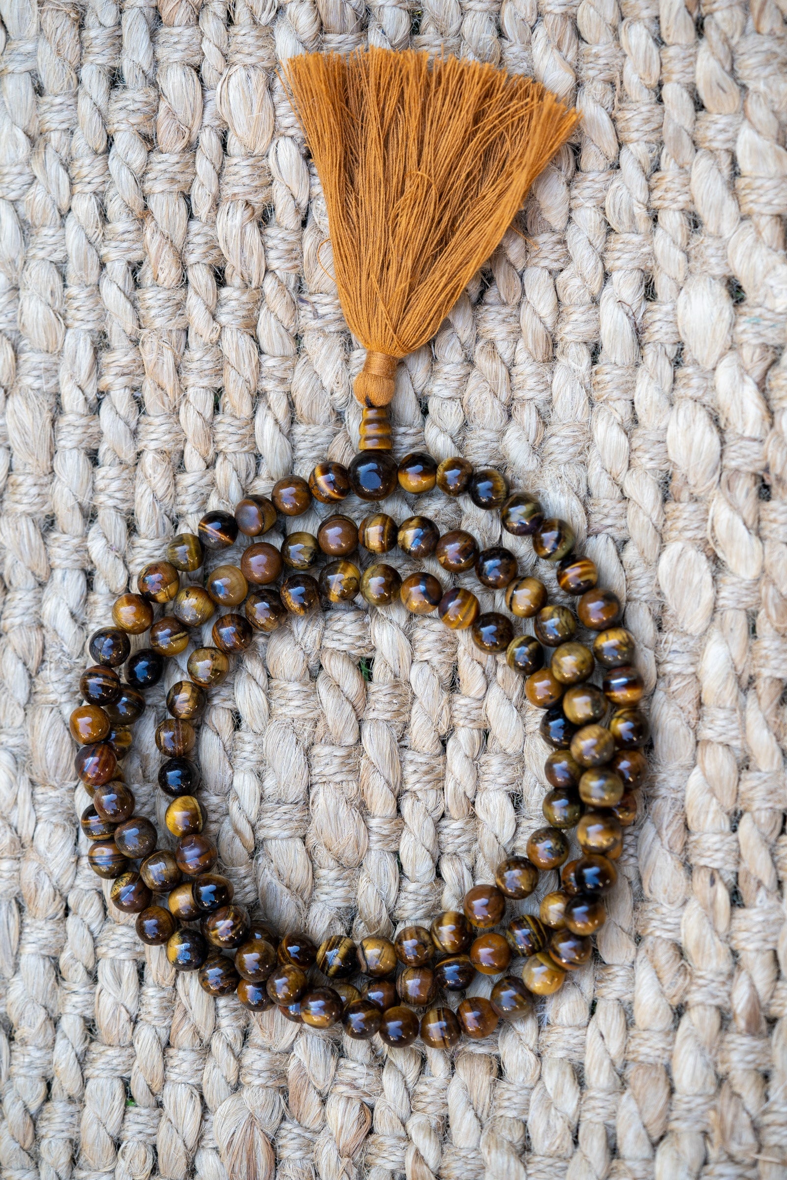 Tiger Eye mala for meditation.