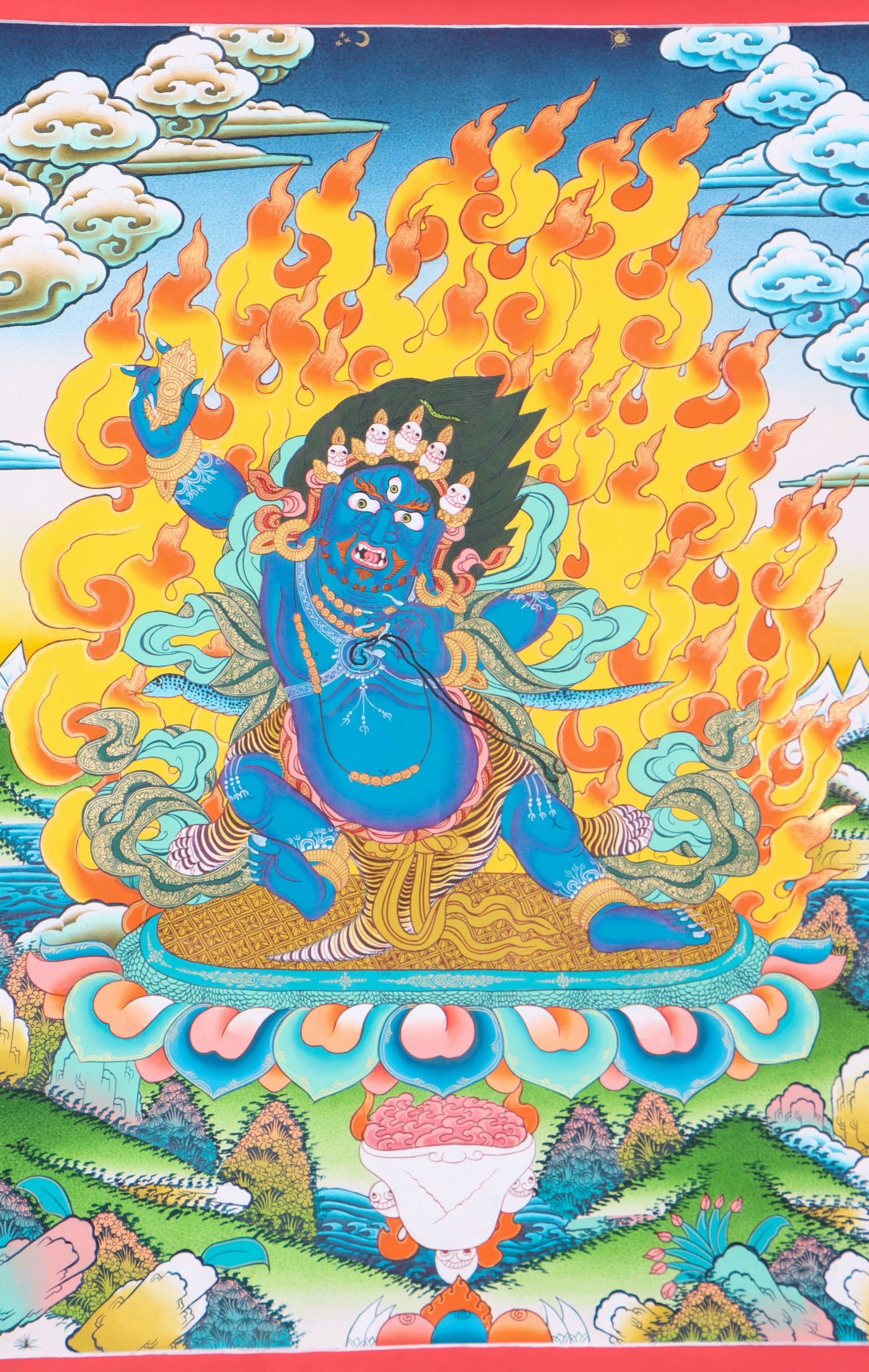 Vajrapani Thangka for  transformative power of wisdom and compassion.