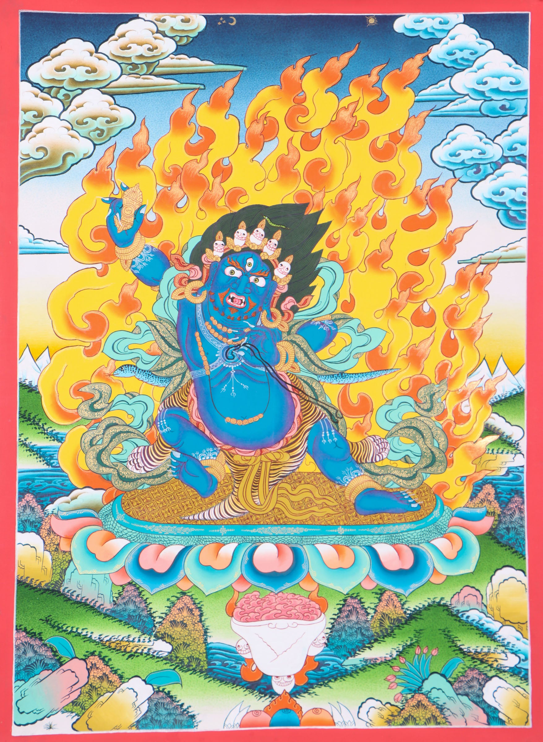 Vajrapani Thangka for transformative power of wisdom and compassion.