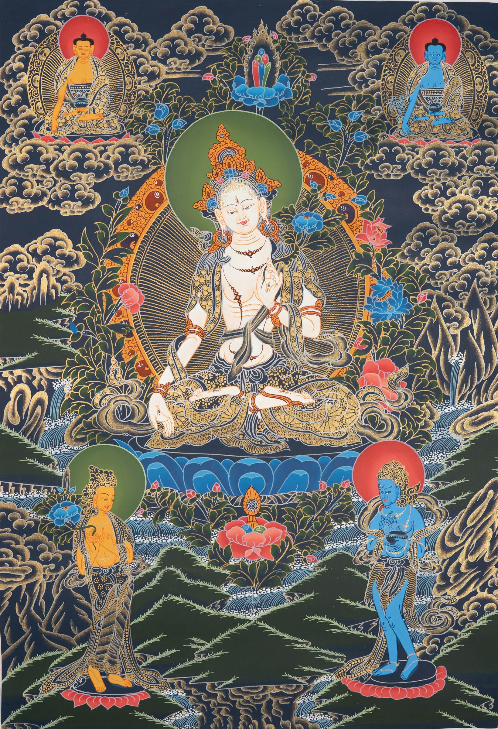 White Tara Thangka - Sacred Tibetan Art