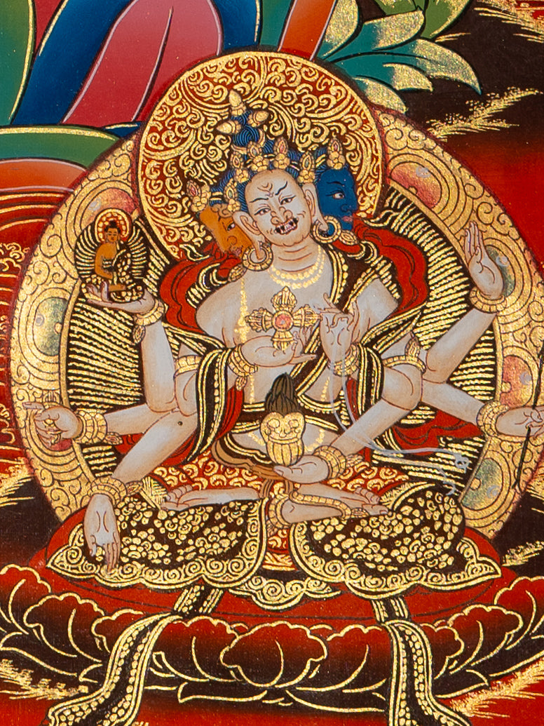 Zambala Deity Thangka Painting -Handpainted Art