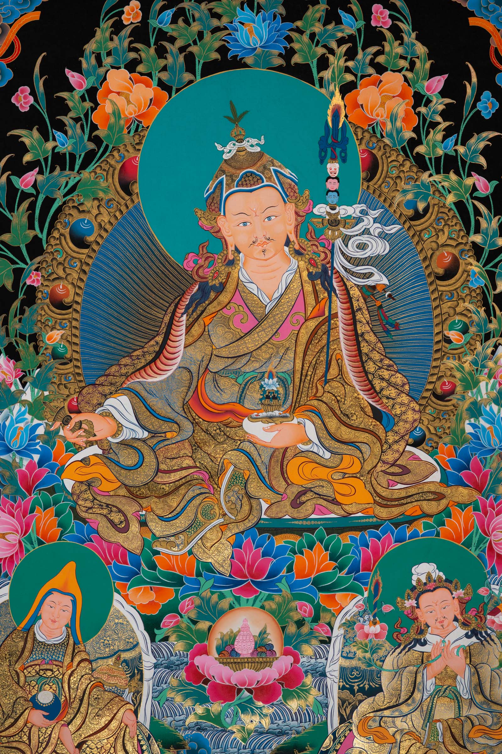 Guru Rinpoche Thangka Painting for enlightenment.