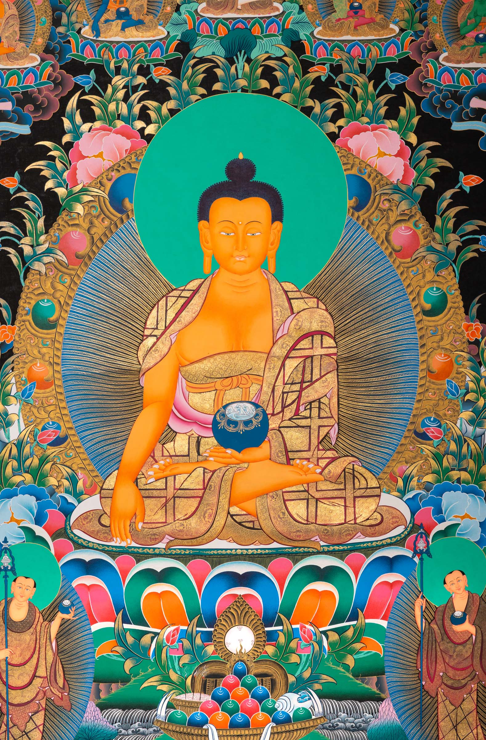 Shakyamuni Buddha Thangka Painting for wisdom and enlightenment.