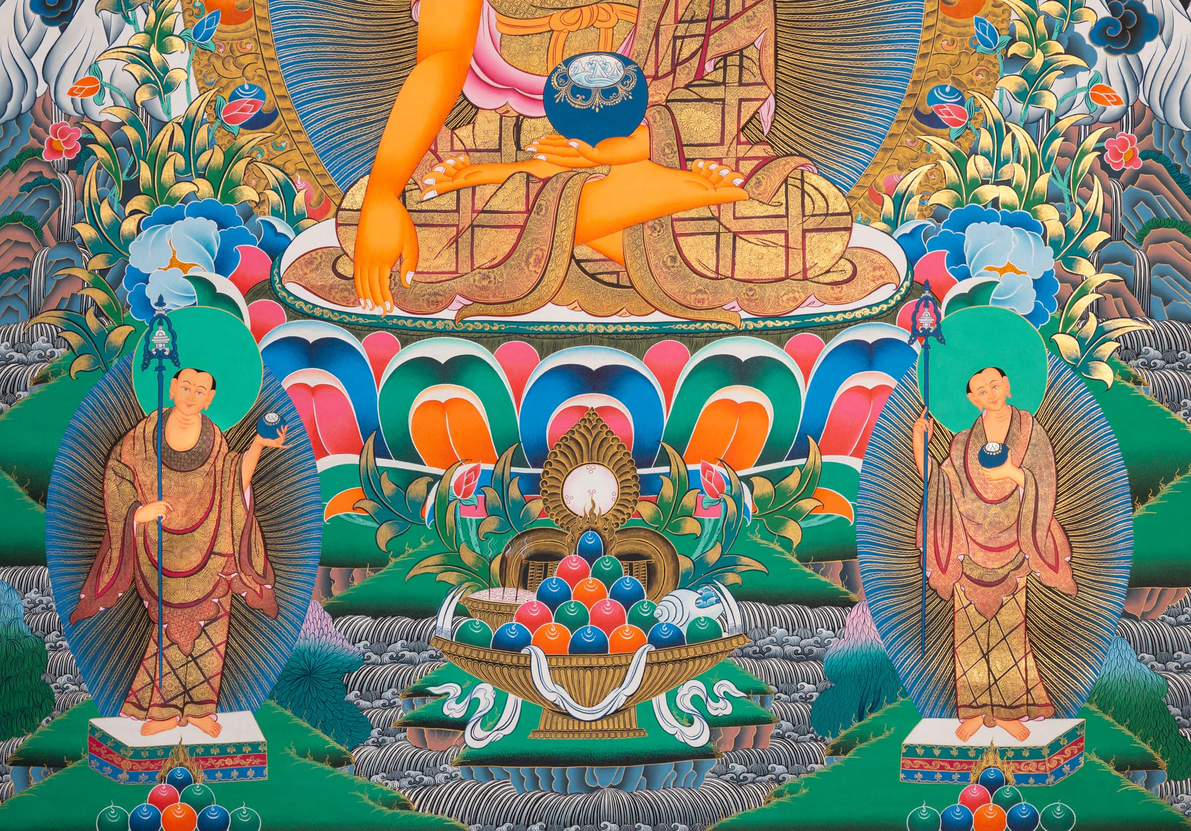 Shakyamuni Buddha Thangka Painting for wisdom and enlightenment.