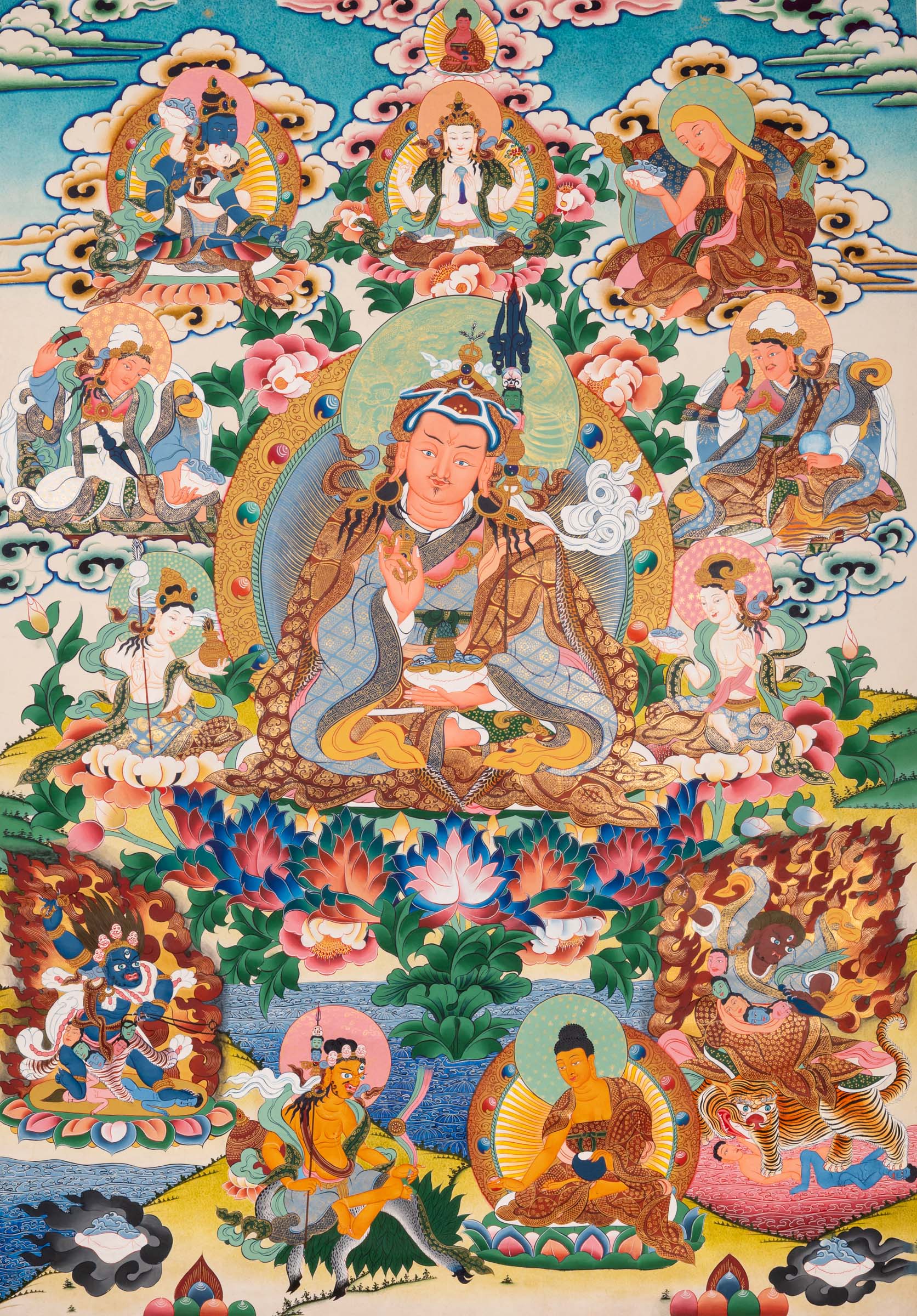 Guru Sangye Thangka - Handpainted Art
