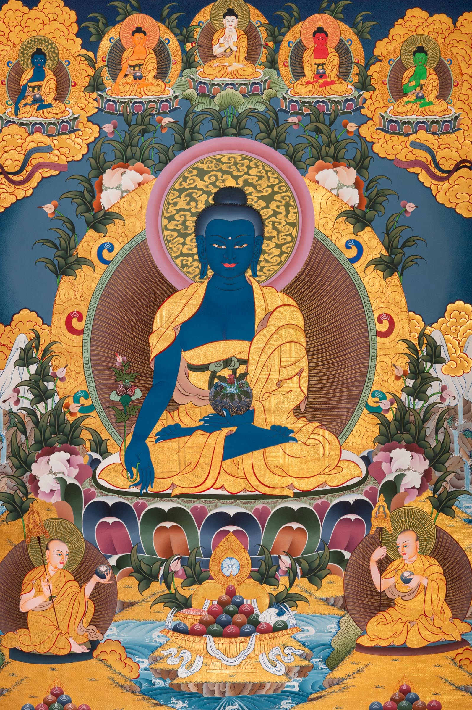 Medicine Buddha Thangka - Tibetan Art