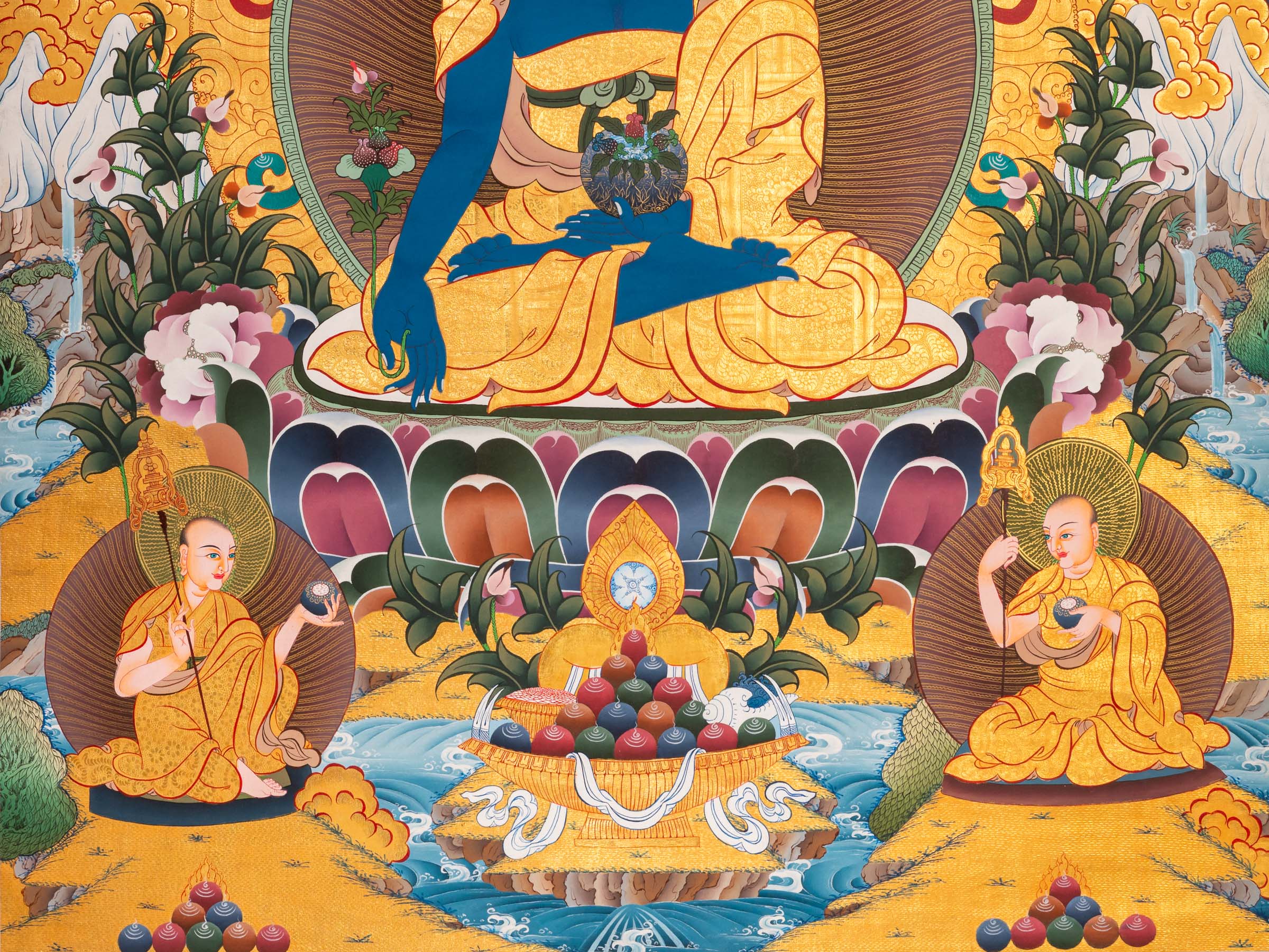Medicine Buddha Thangka - Tibetan Art