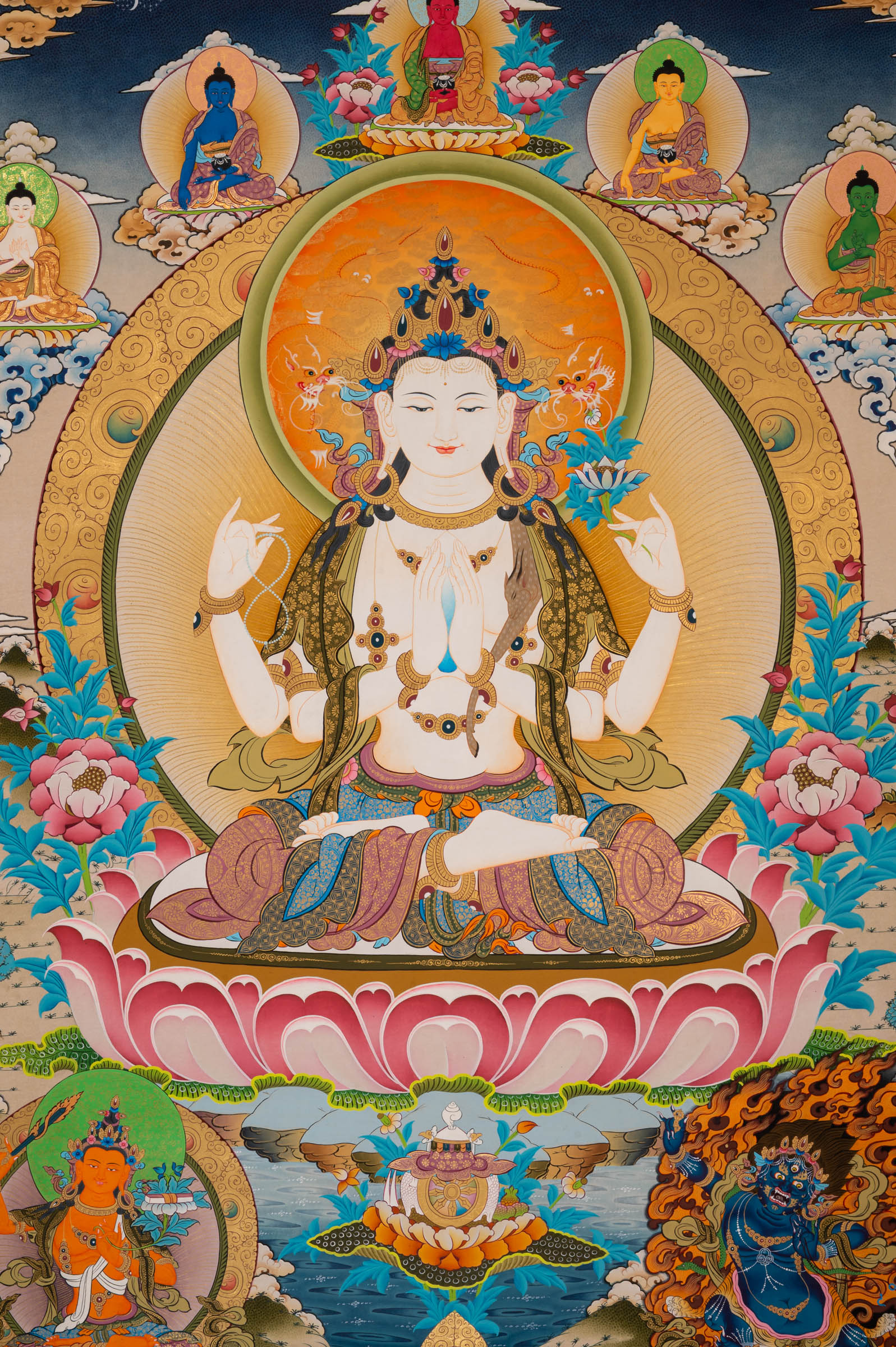 Chenrezig Thangka - Sacred Painting