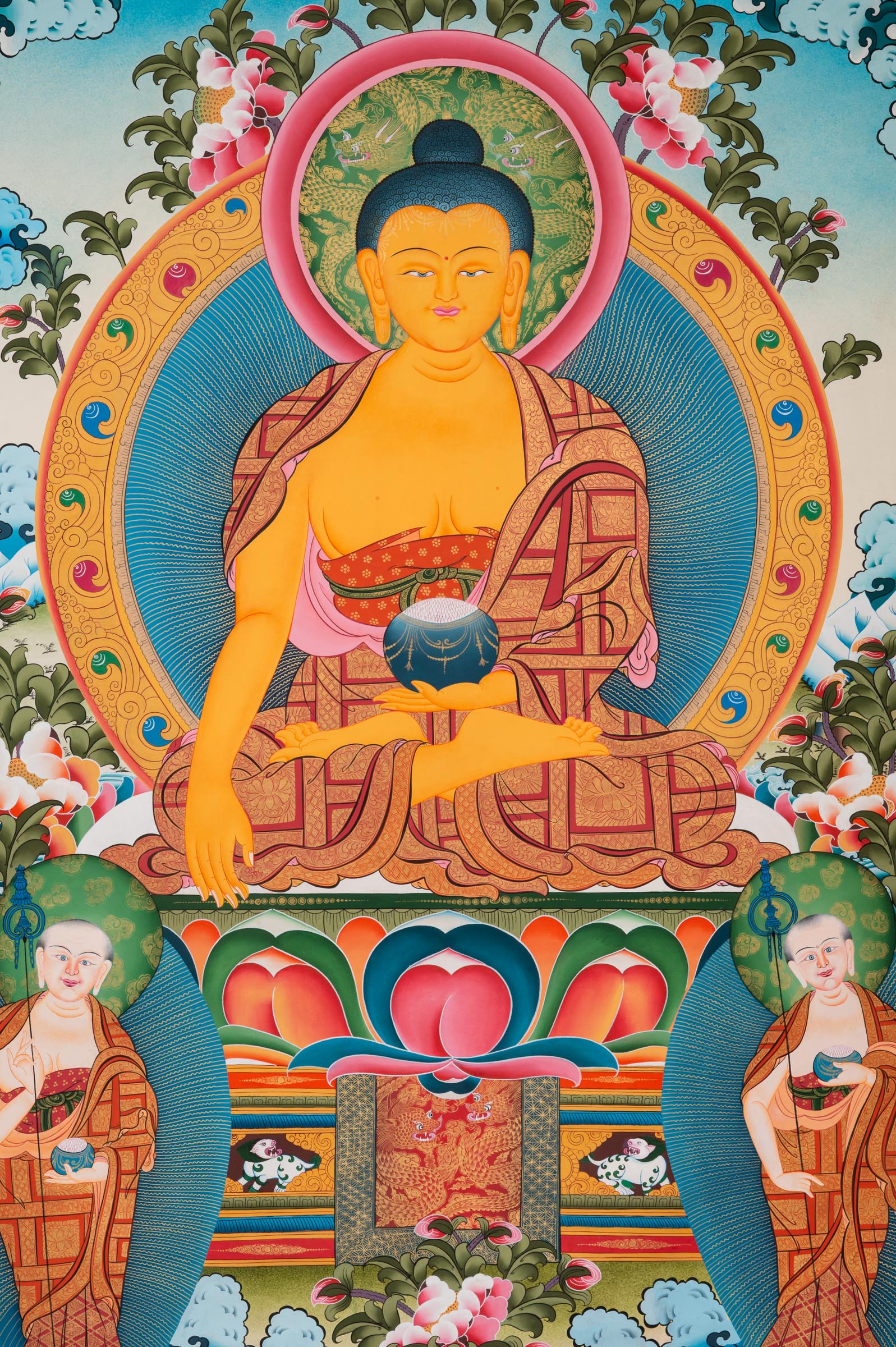 Shakyamuni Buddha Thangka Painting for meditation.