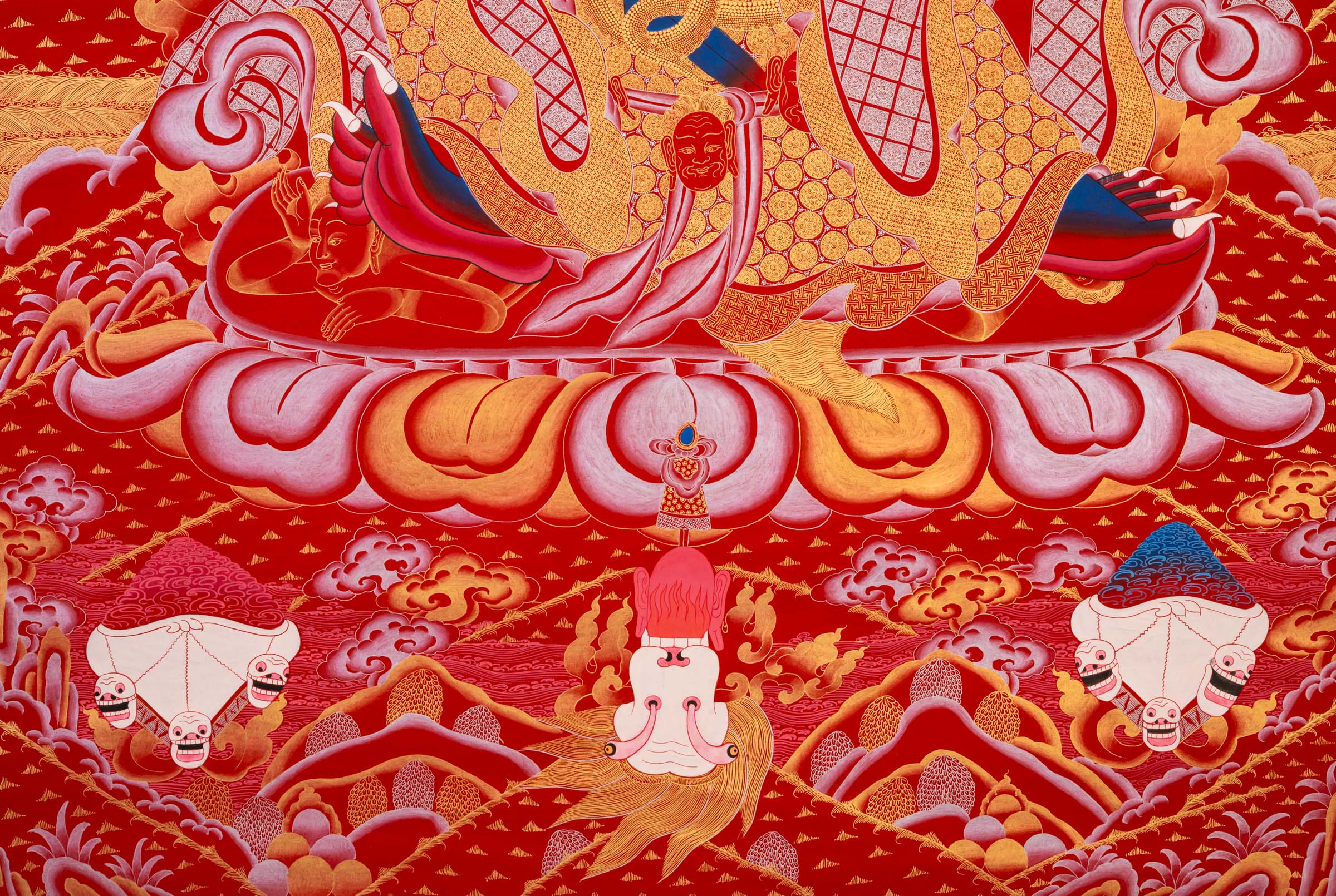 Hand-Painted Wrathful Mahakala Thangka Painting