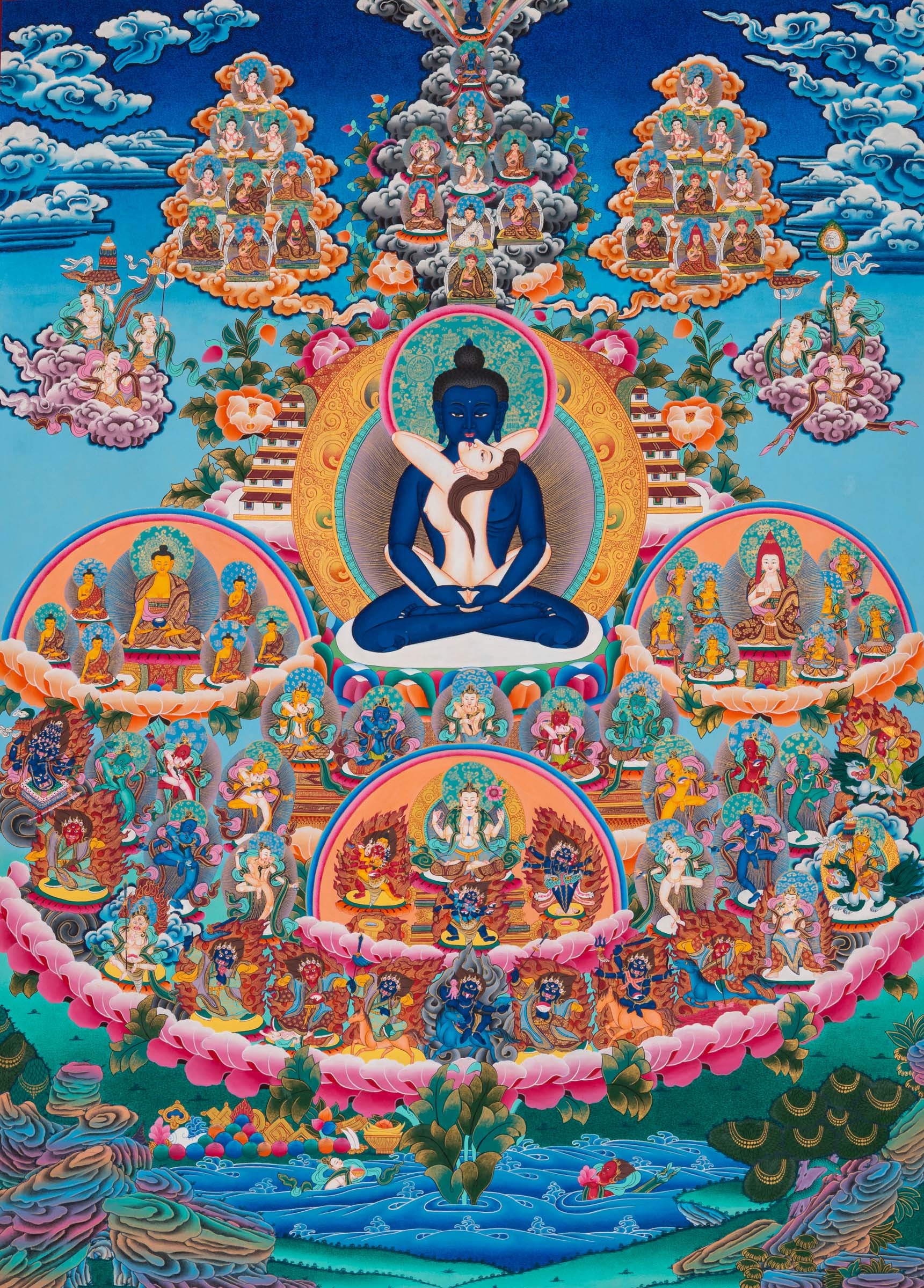 Buddha Shakti Thangka Painting