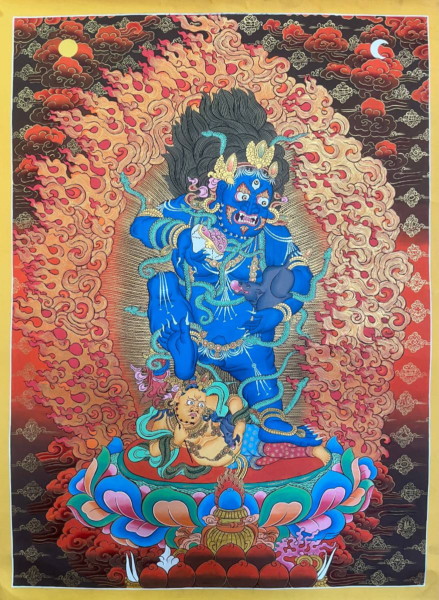Handpainted Zambala Thangka Painting