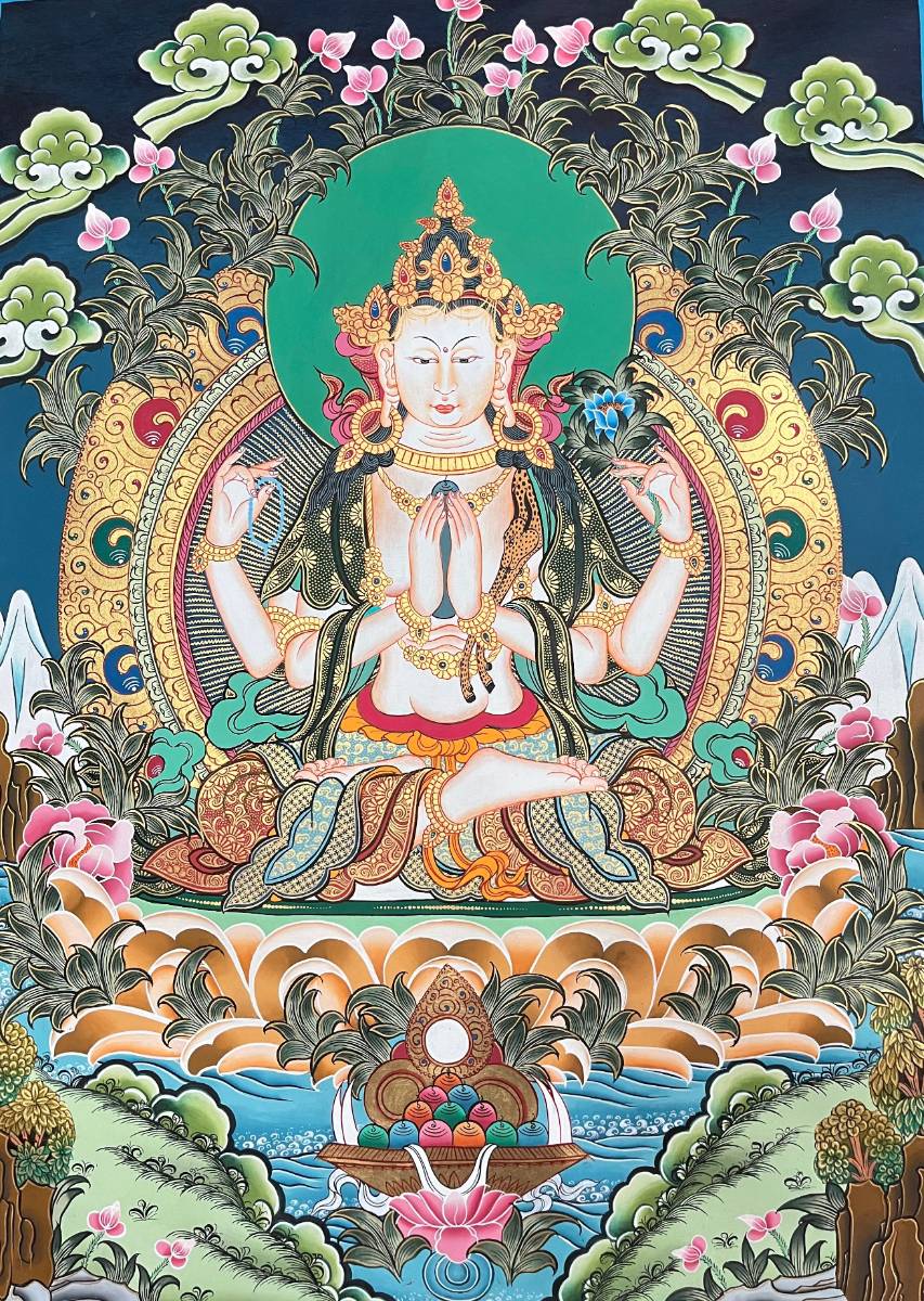 Chengrezi Thangka Painting – Authentic Tibetan Art