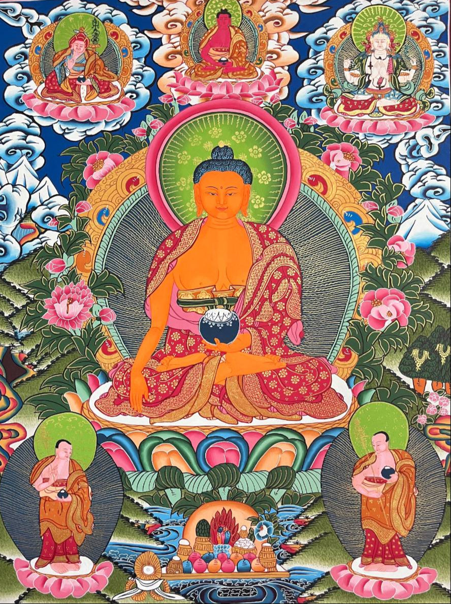 Shakyamuni Buddha Thangka – Tibetan Buddhist Art