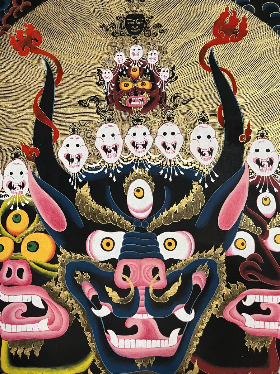 Yamantaka Head- Bhairava Thangka Painting
