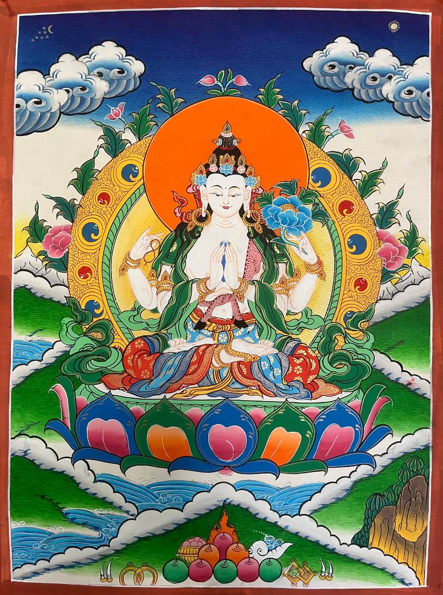 Chengresi Thangka Painting