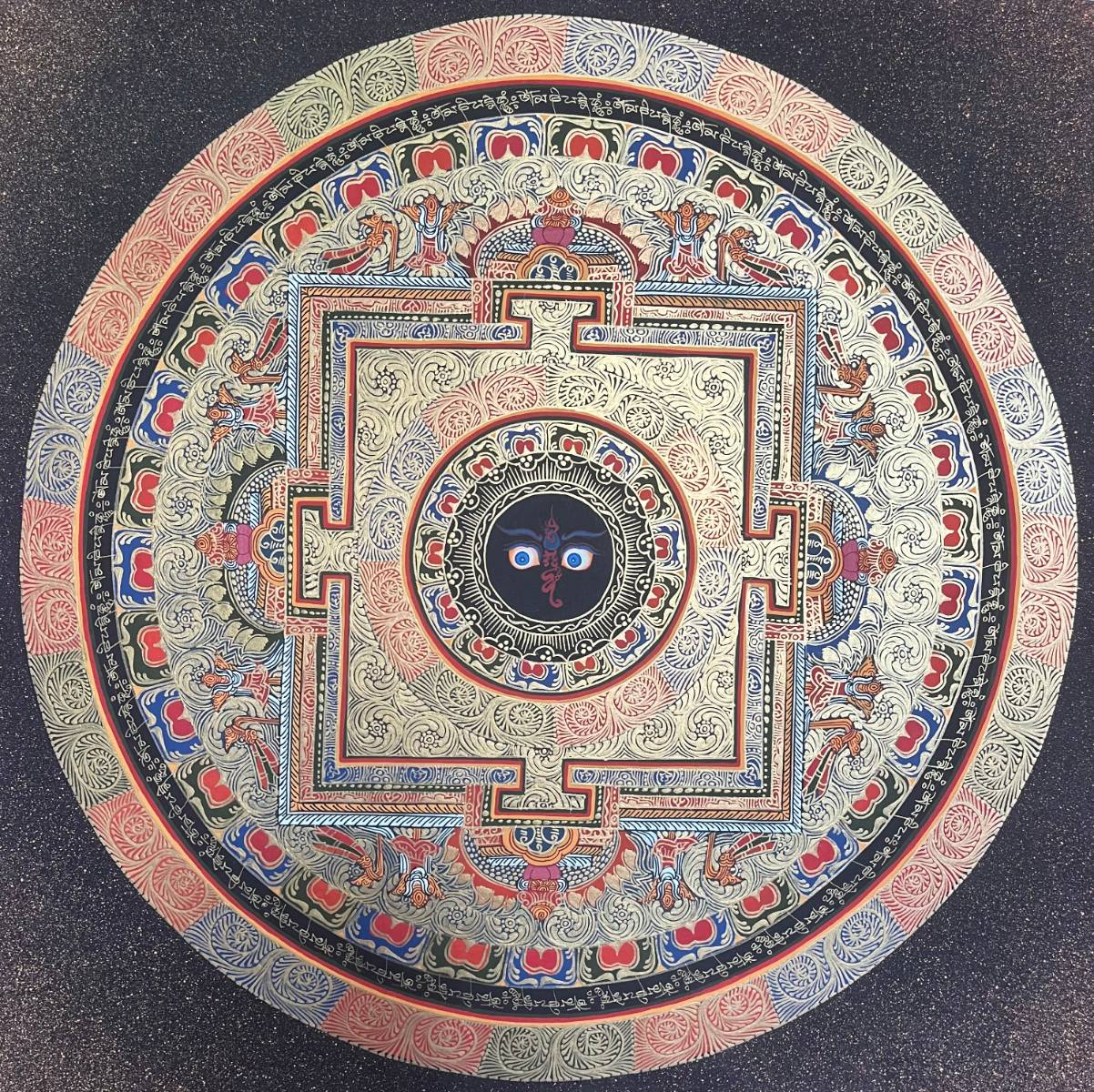 Round Mandala Thangka - Tibetan Painting