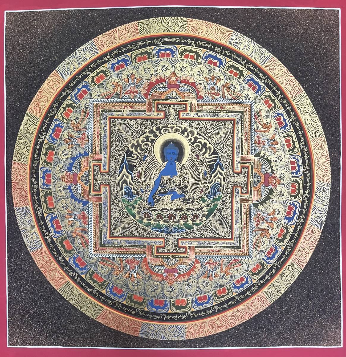 Medicine Buddha Mandala - Handpainted Thangka