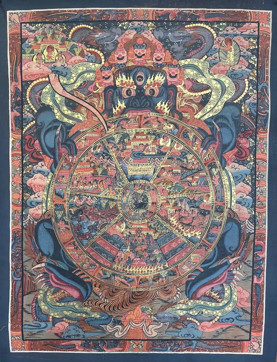 Wheel of Life - Handpainted Thangka Art