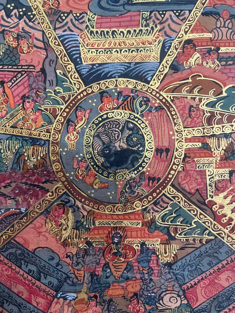 Wheel of Life - Handpainted Thangka Art