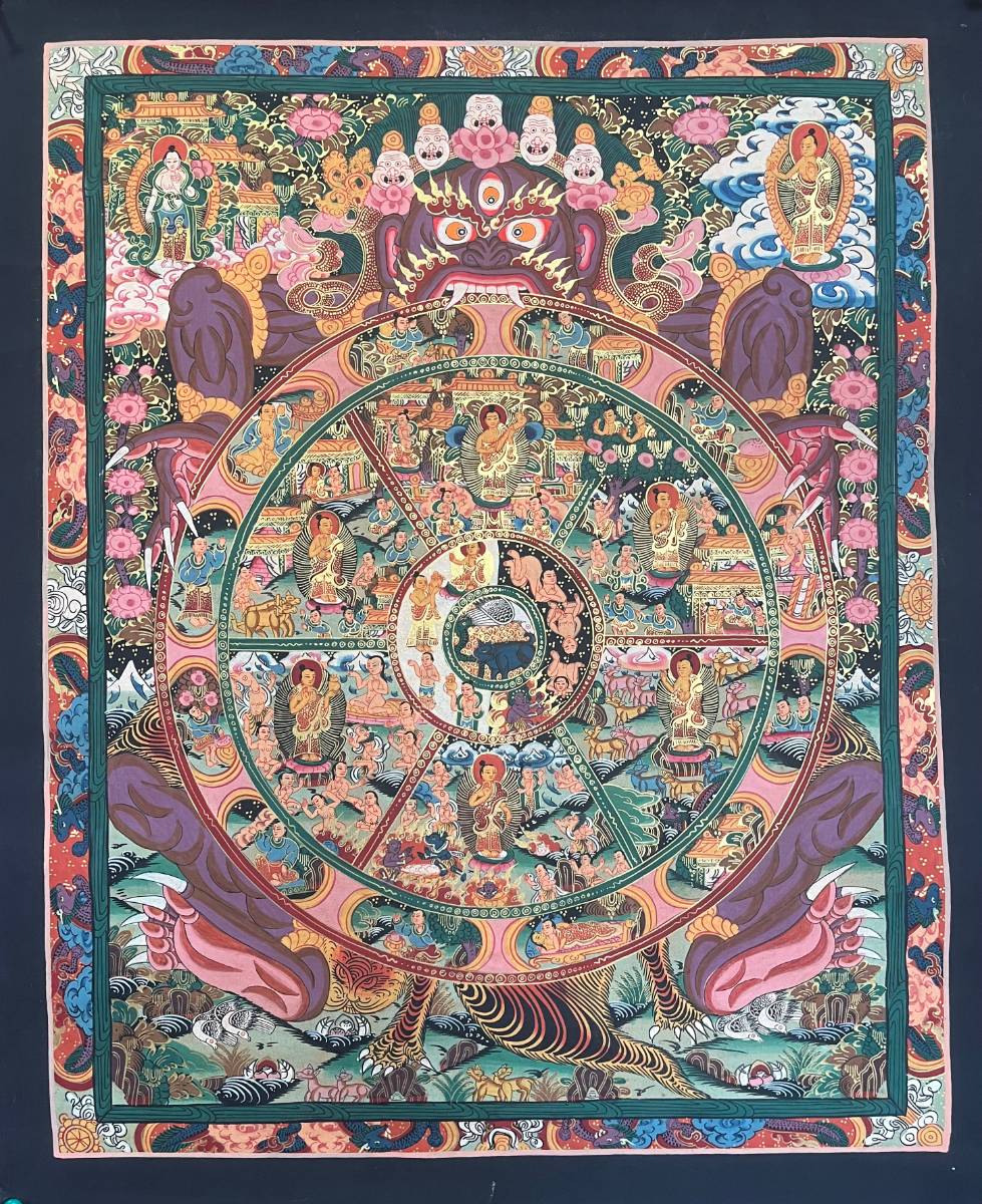 Wheel of Life - Handpainted Thangka Art