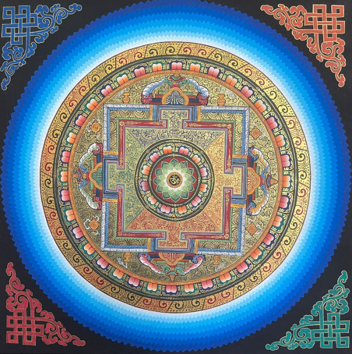 Mandala Thangka Blue color - Sacred Painting
