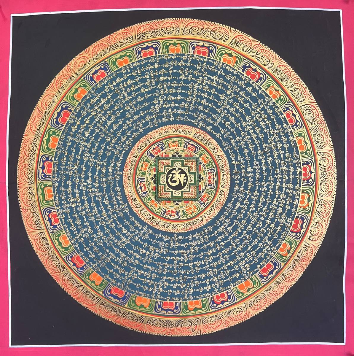 Om Mandala Thangka - Handpainted Art