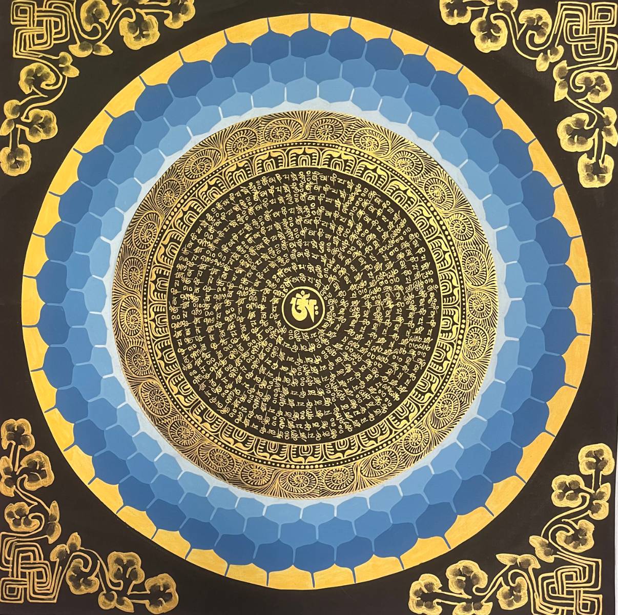 Om Mandala Thangka - Handpainted Art